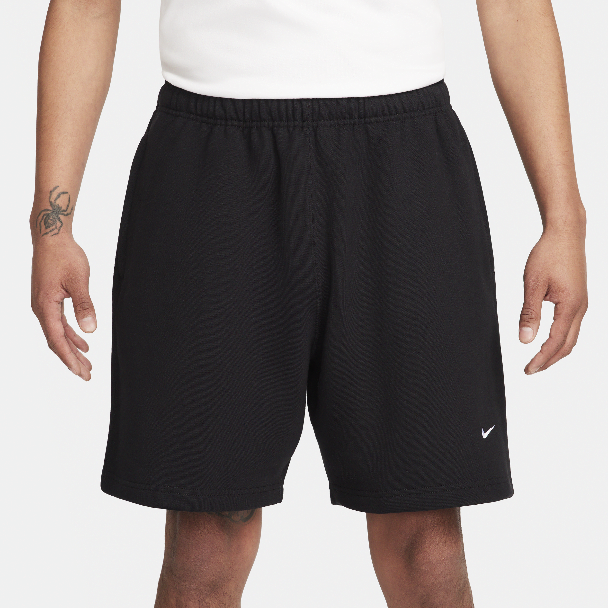 Nike Solo Swoosh fleeceshorts voor heren Zwart