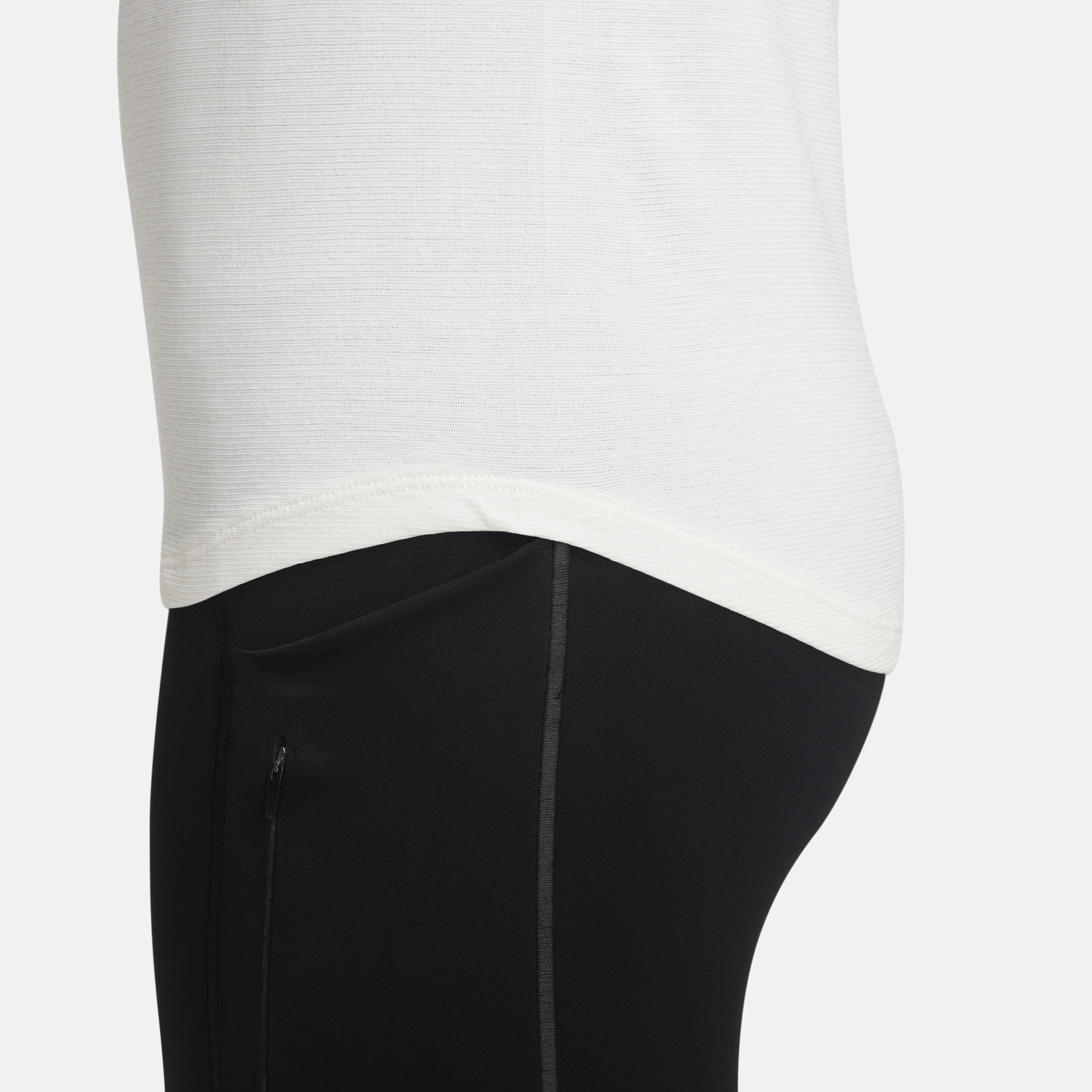 Nike Swift Dri-FIT hardlooptop met opstaande kraag en lange mouwen voor dames Wit