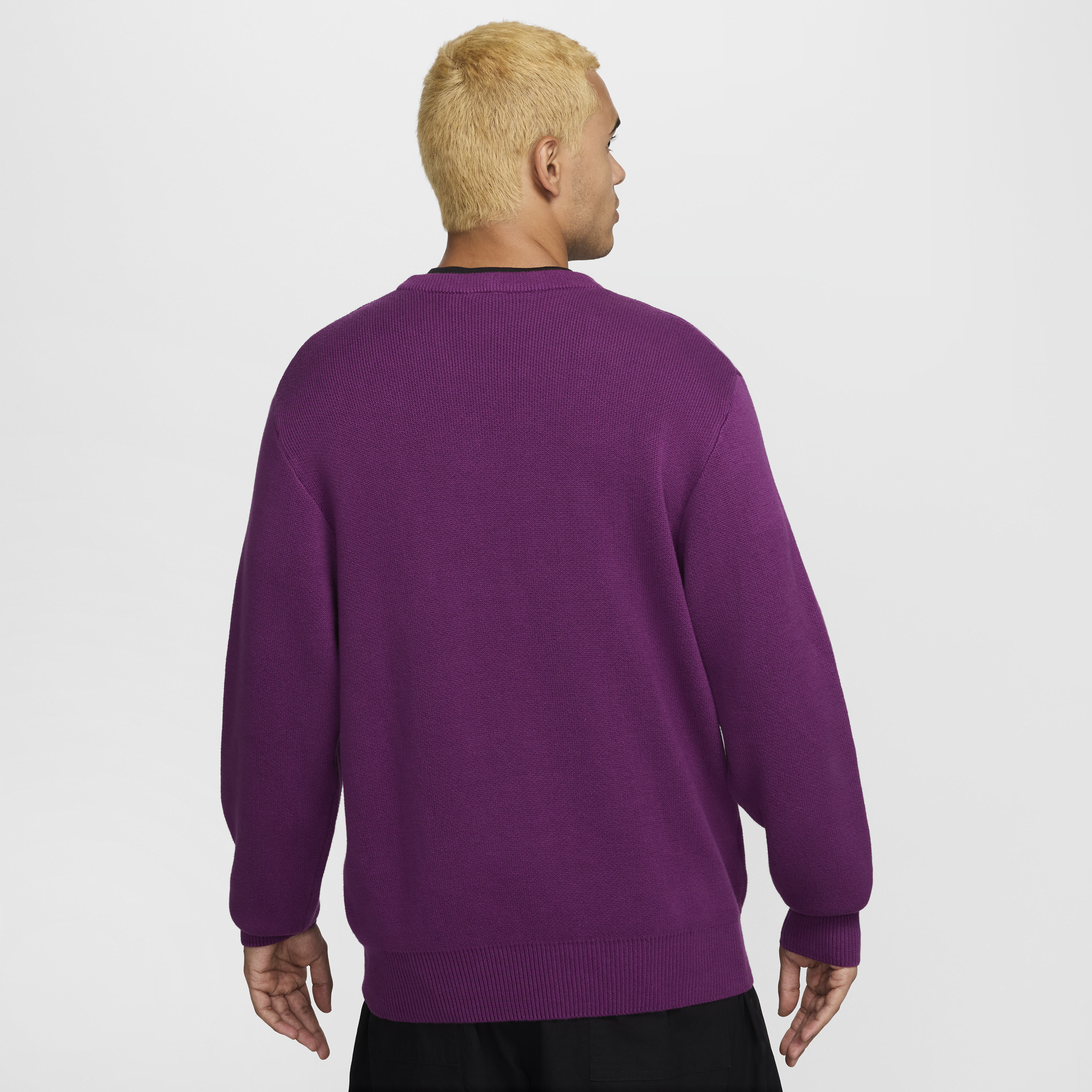 Pull à col ras-du-cou Nike Club pour homme - Pourpre