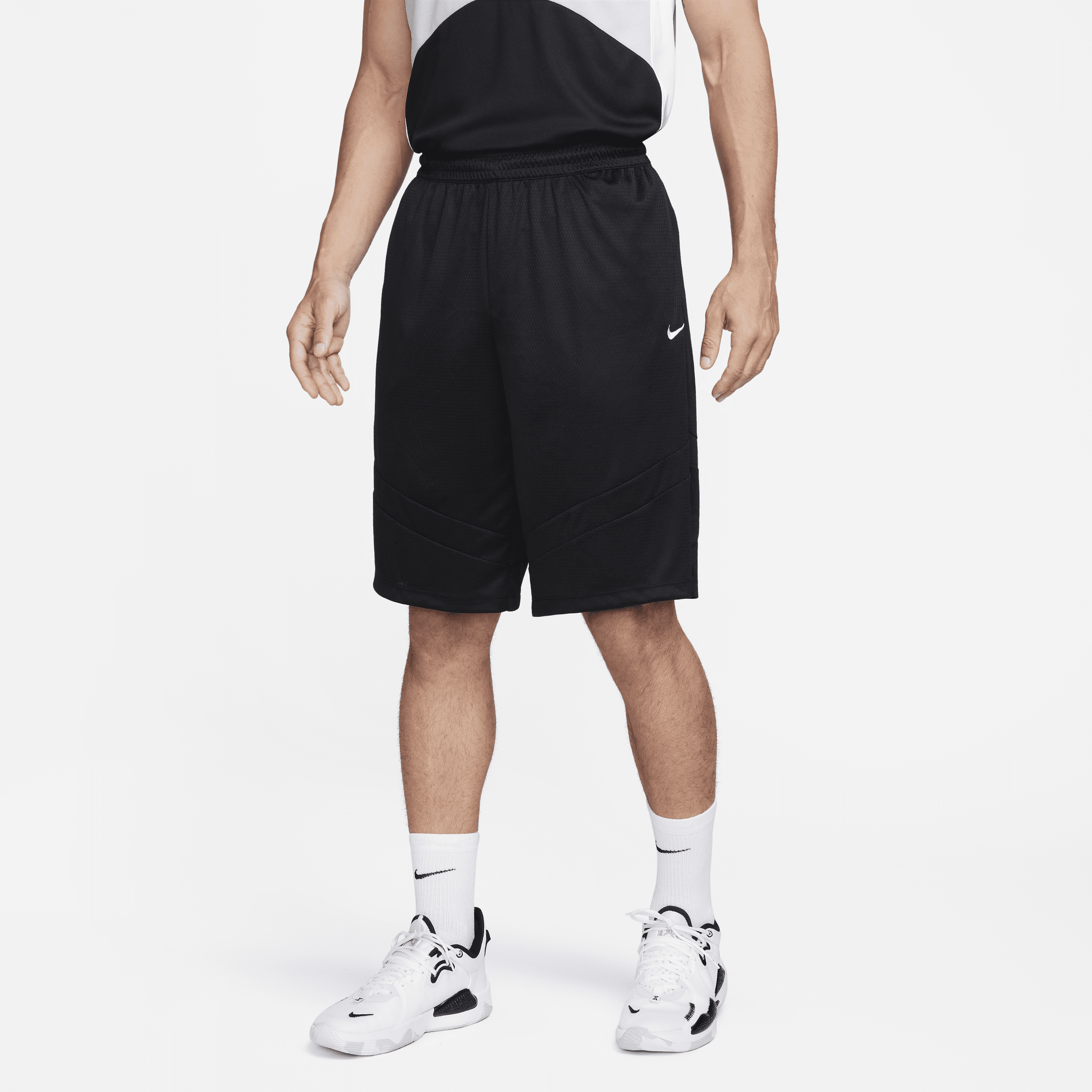 Nike Icon Dri-FIT basketbalshorts voor heren (28 cm) Zwart