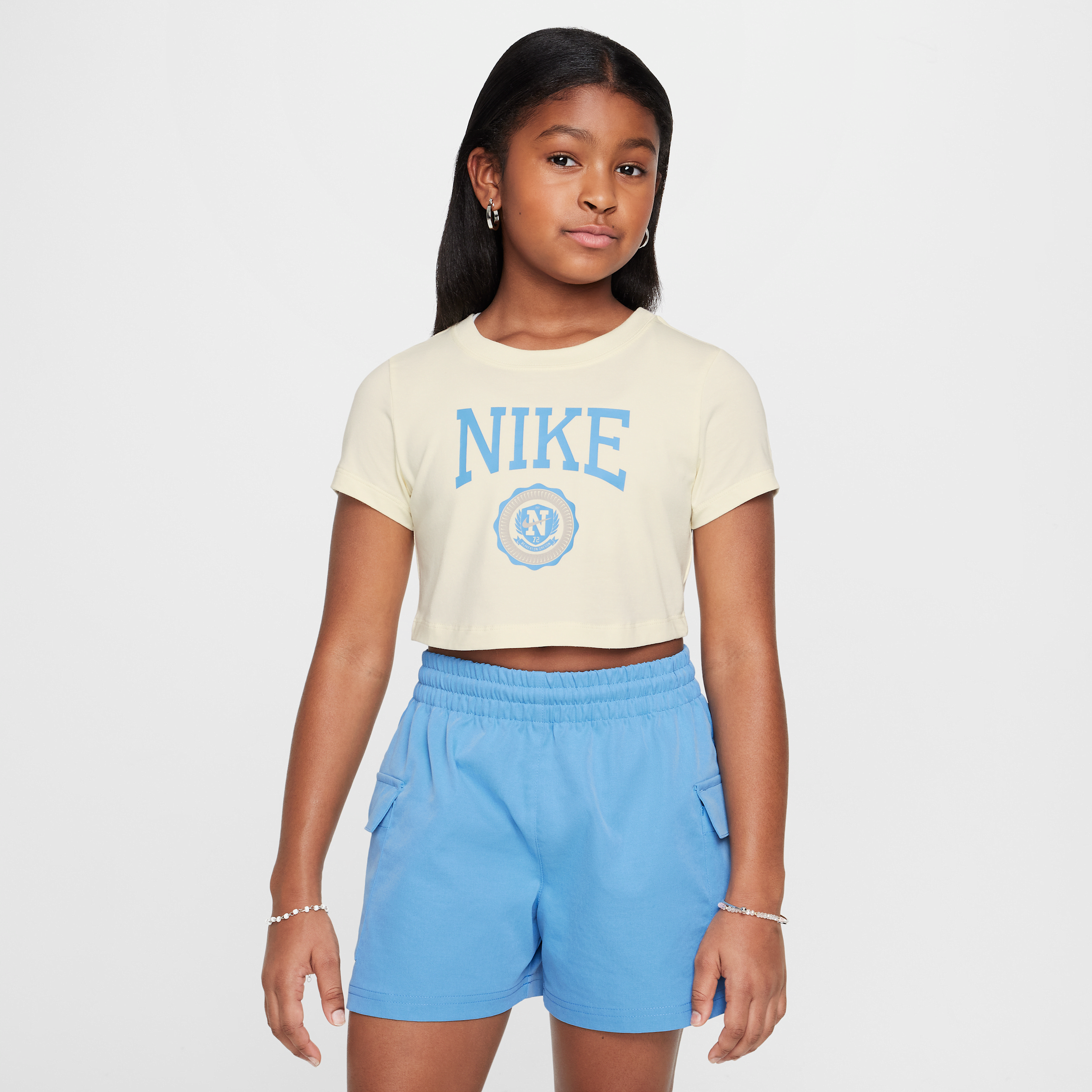 T-shirt court Nike Sportswear pour ado (fille) - Blanc