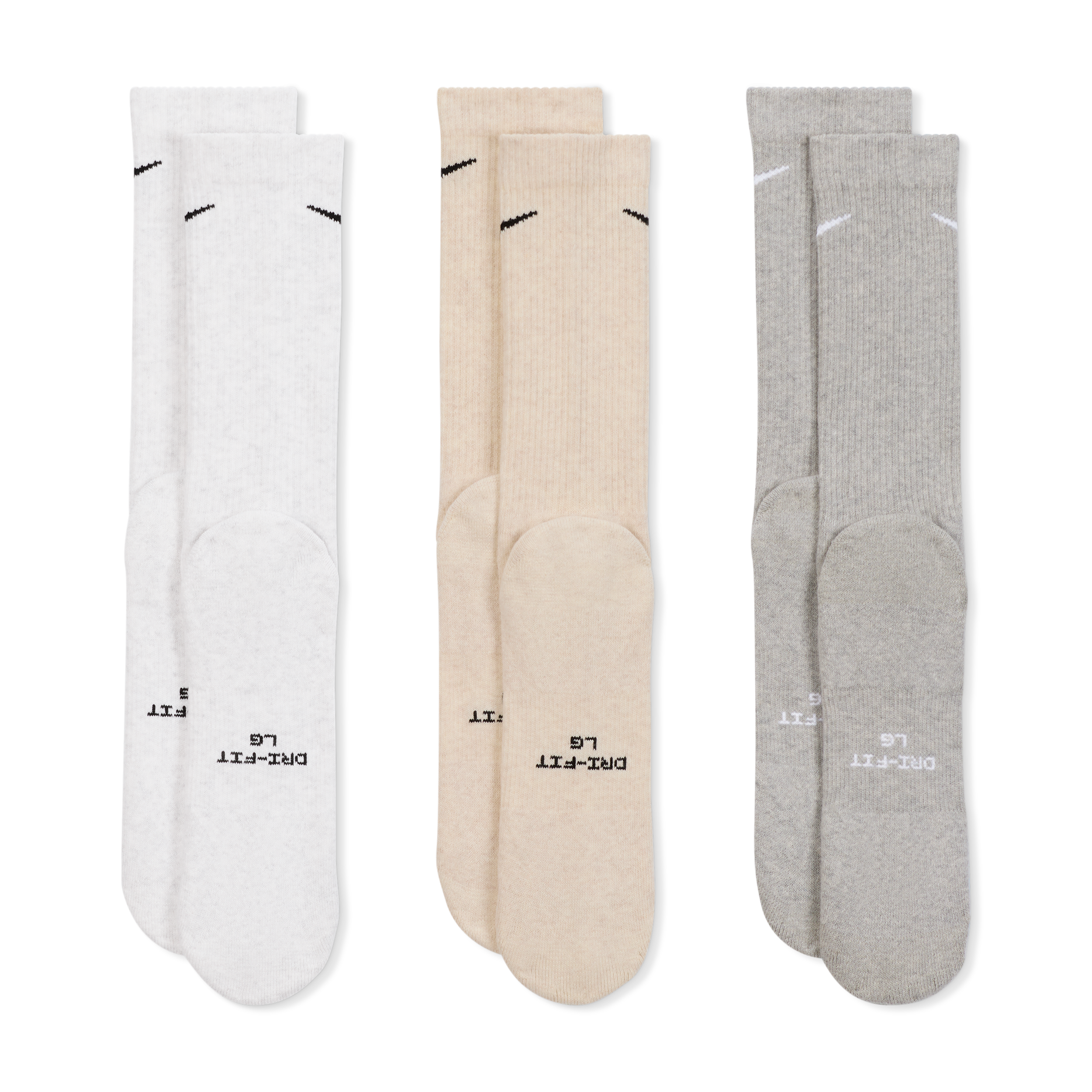 Thumbnail - Nike Everyday Elevated Crew-Socken (3 Paar) - Weiß