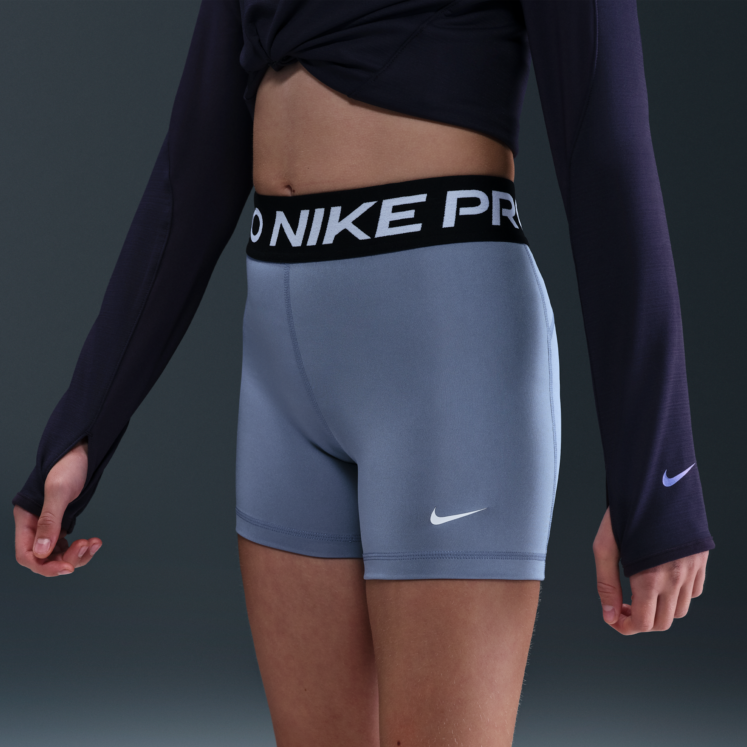 Thumbnail - Nike Pro Shorts (Mädchen) - Blau