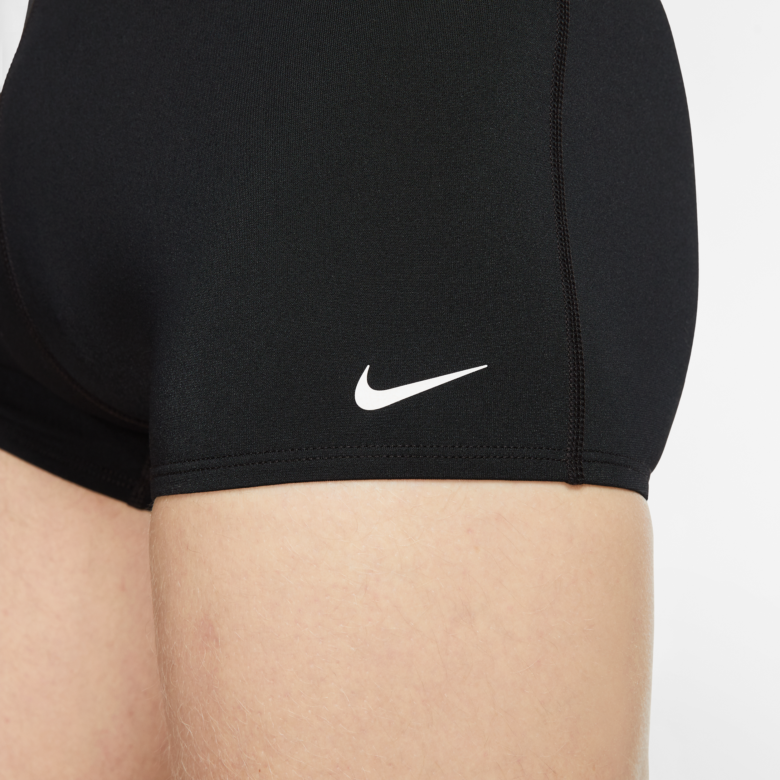 Slip de bain à jambe carrée Nike Poly Solid pour Homme - Noir