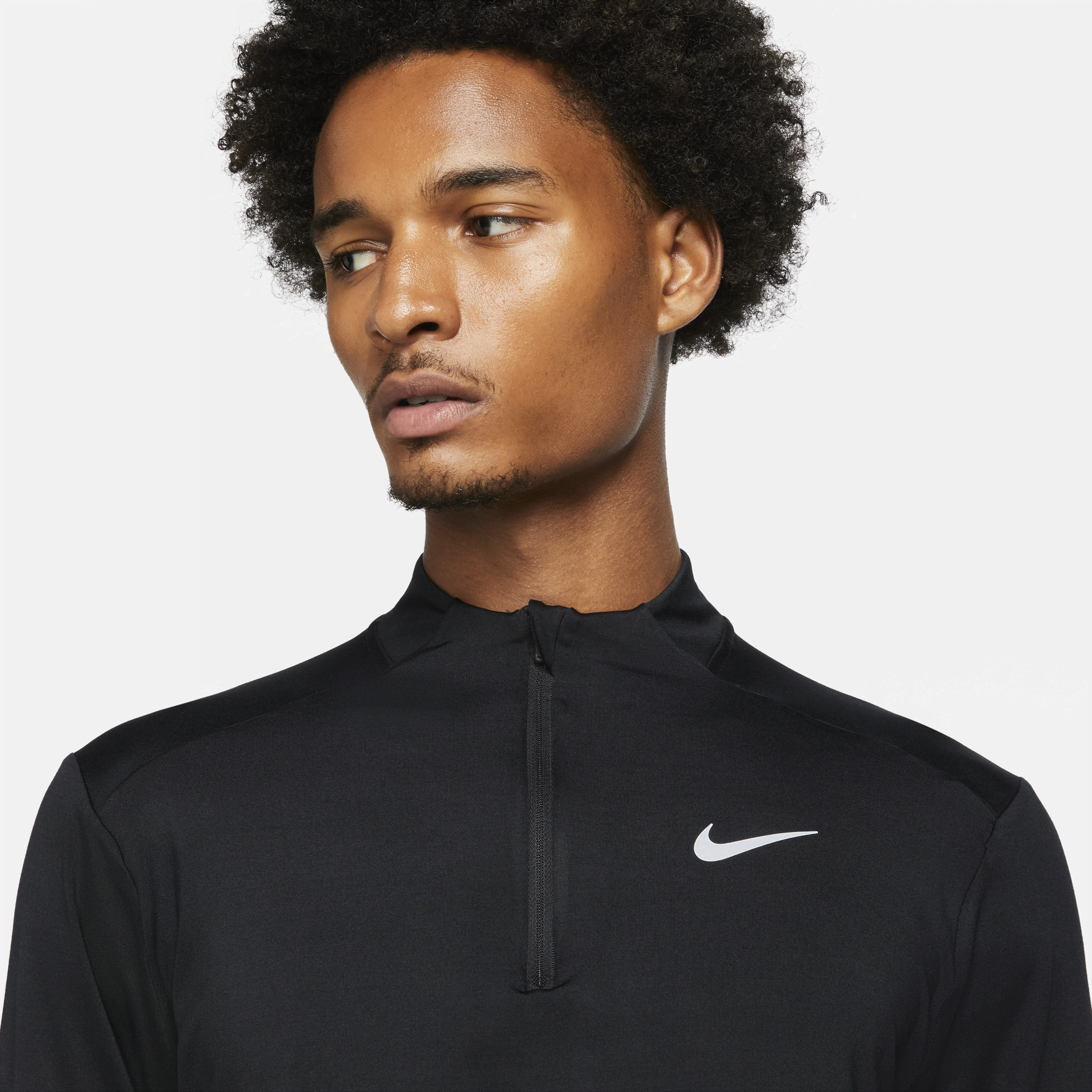 Haut de running à demi-zip Dri-FIT Nike pour homme - Noir