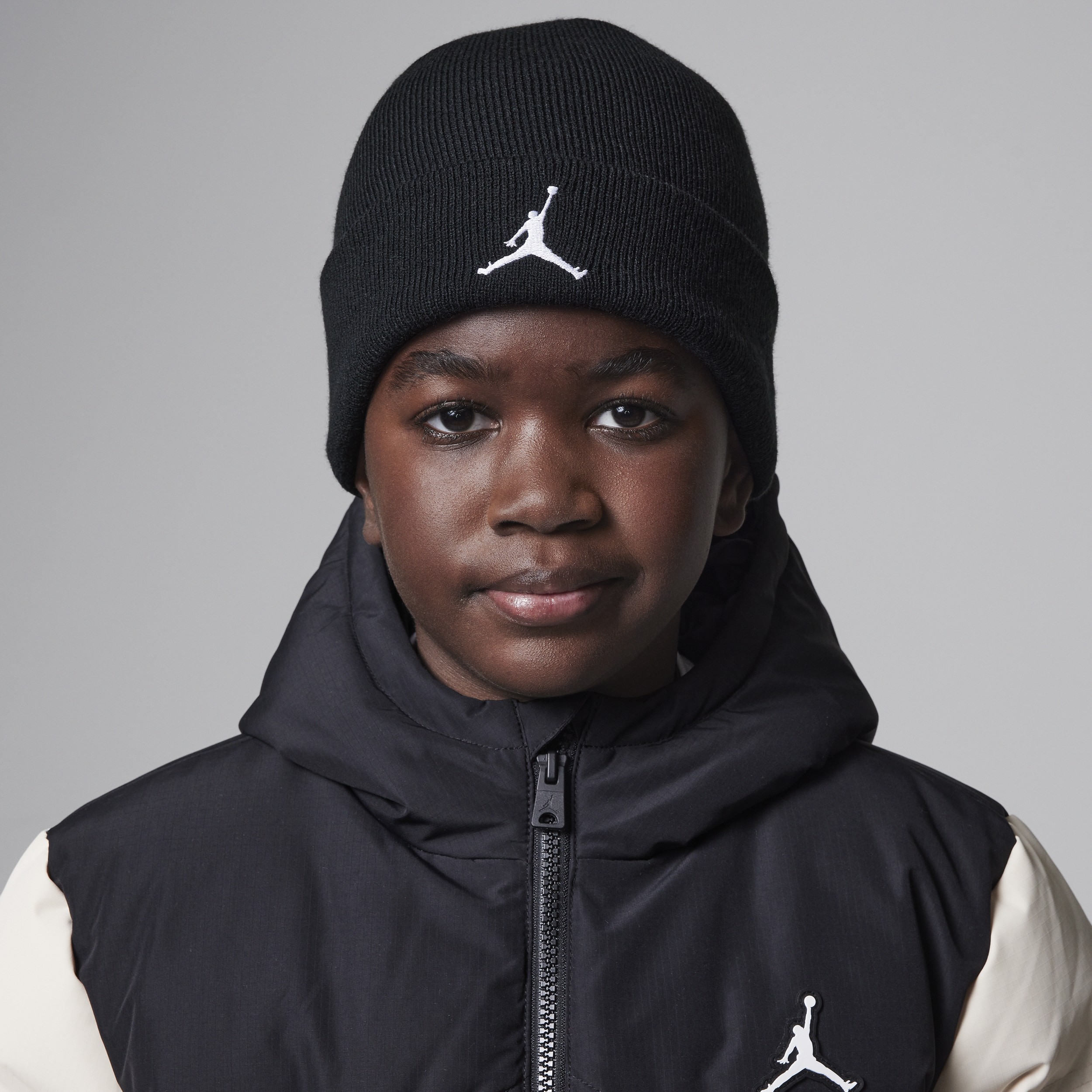 Jordan Essentials tweedelige beanieset voor kids Zwart