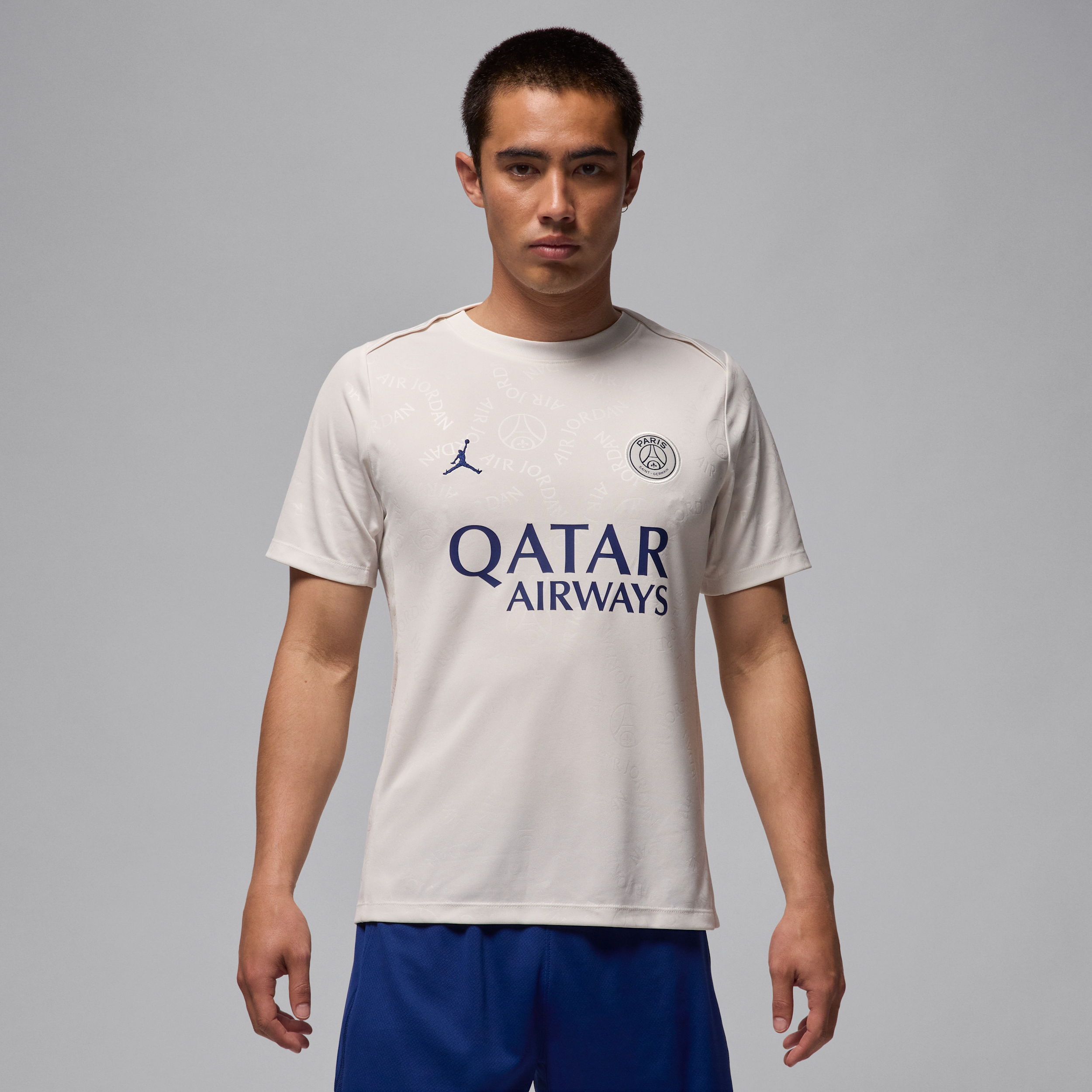 Haut de foot d'avant-match à manches courtes Jordan Dri-FIT Paris Saint-Germain Academy Pro 4e tenue