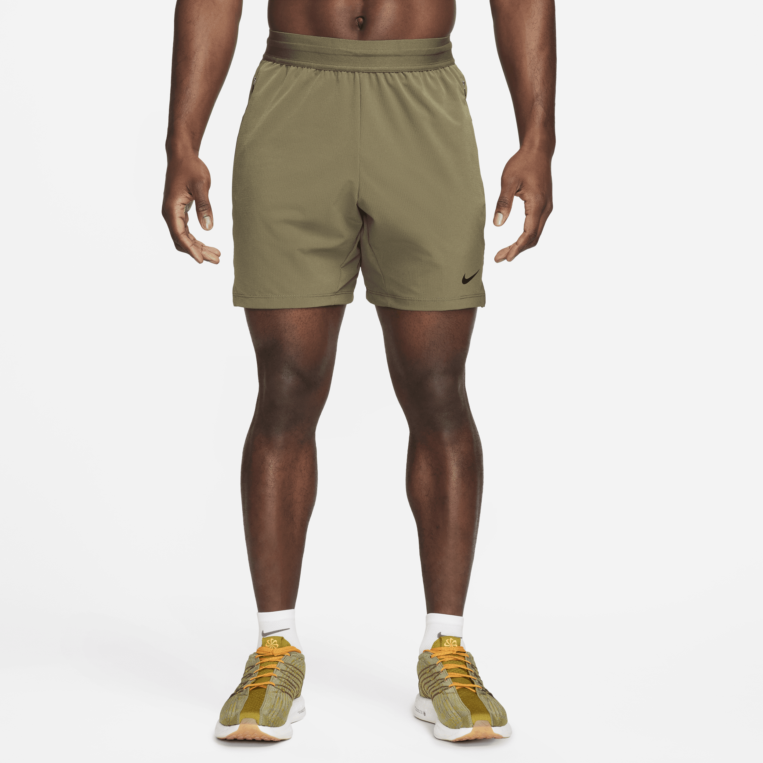 Nike Flex Rep 4.0 Dri-FIT niet-gevoerde fitnessshorts voor heren (18 cm) Groen