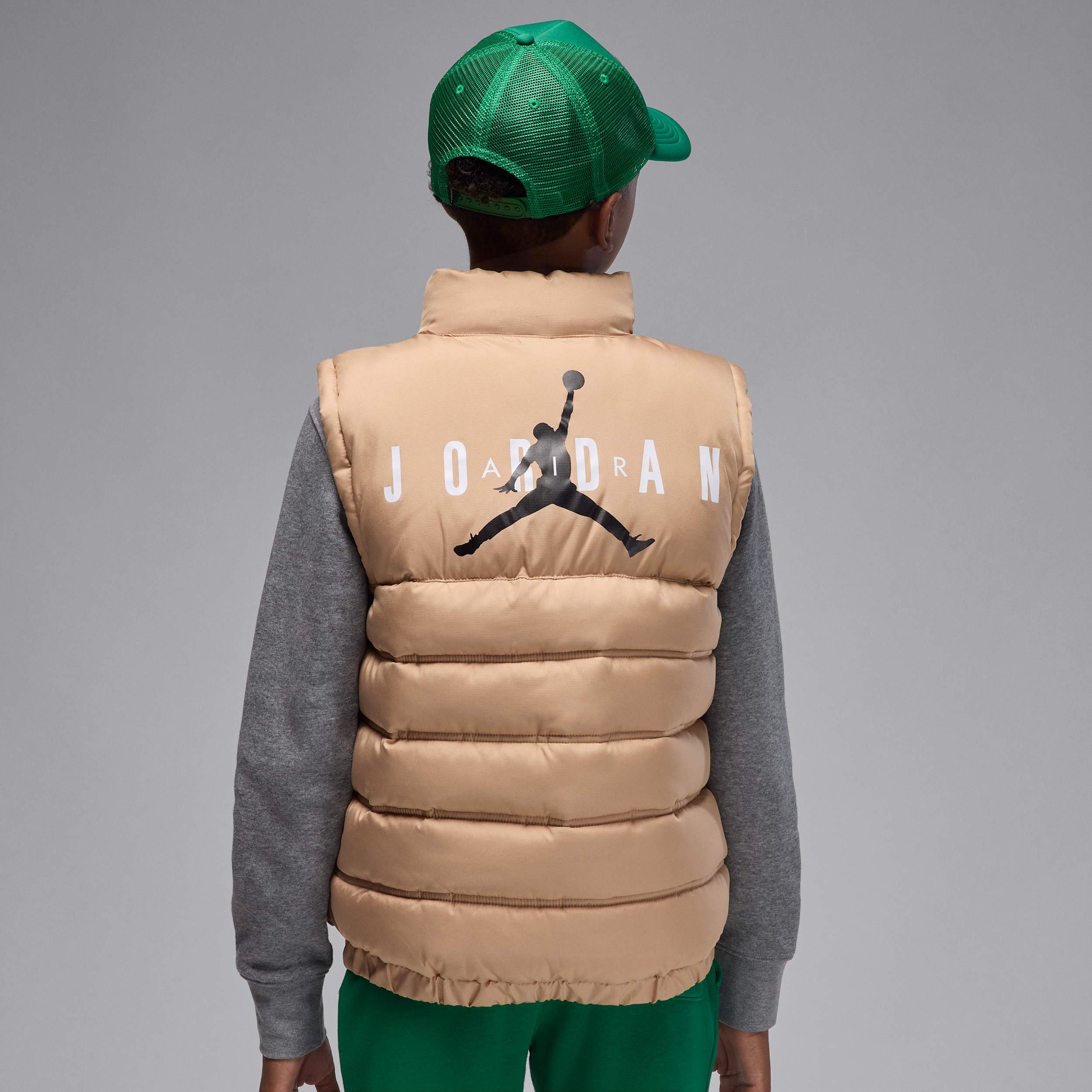 Thumbnail - Jordan gefüllte Puffer-Weste (ältere Kinder) - Braun