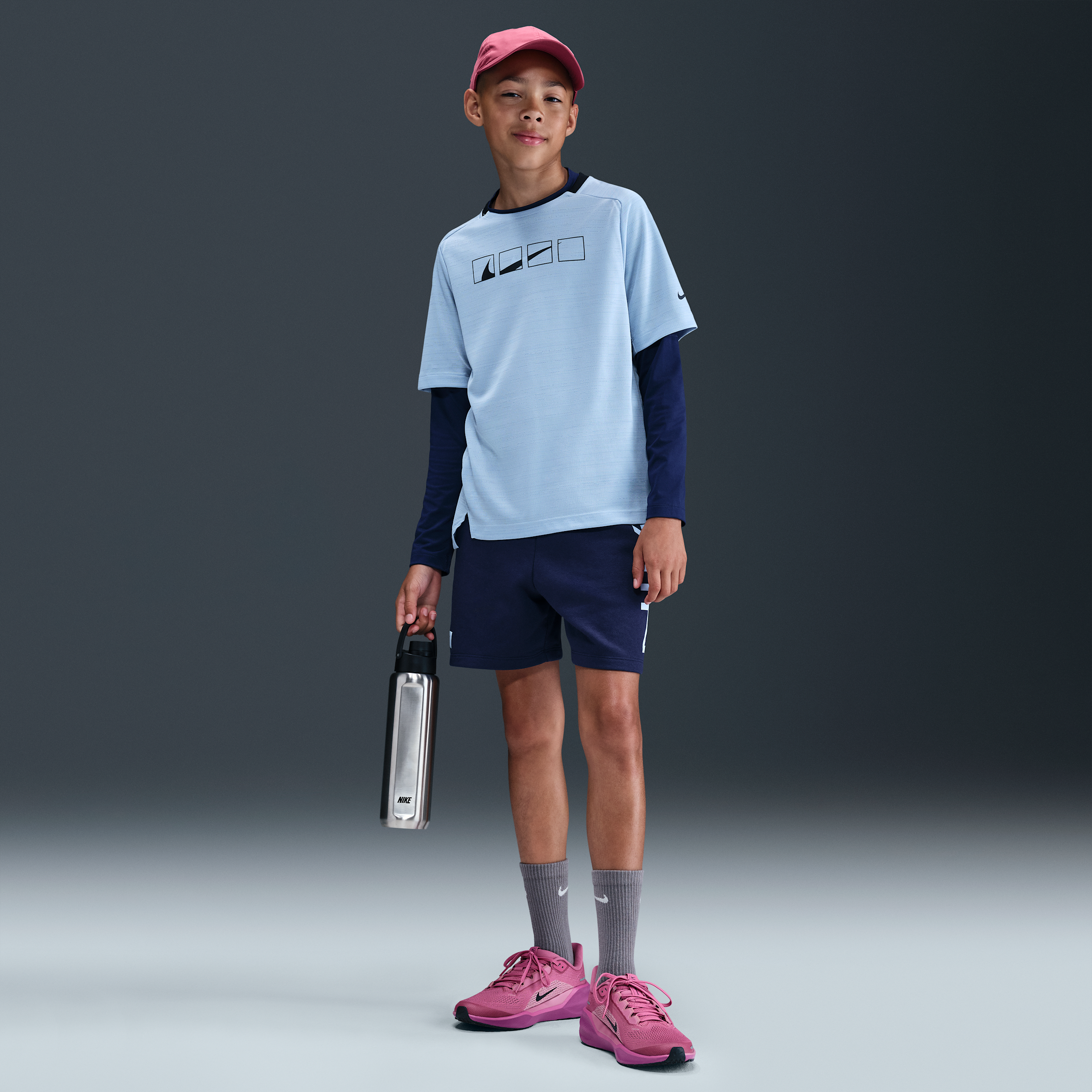 Nike Multi Dri-FIT fleeceshorts voor kids Blauw
