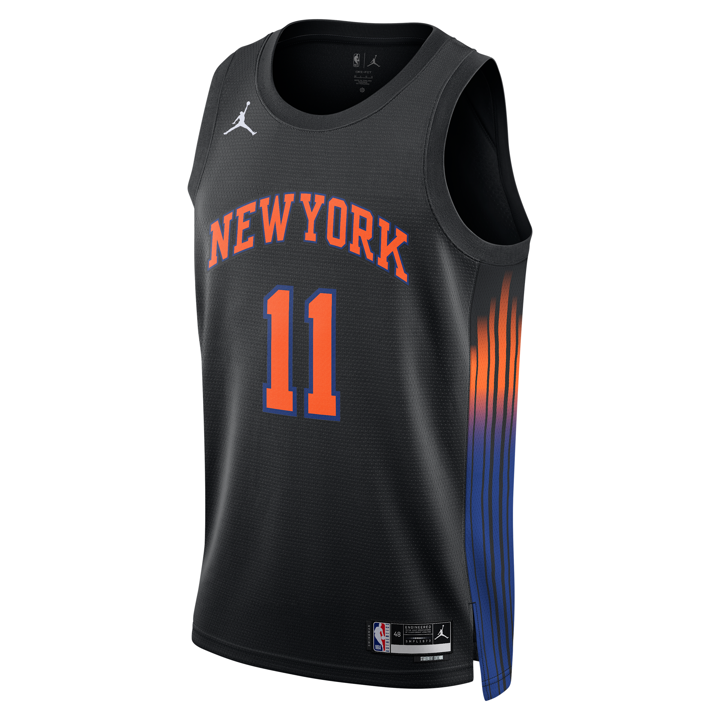 New York Knicks 2025/26 Statement Edition Nike Dri-FIT NBA Swingman-trøje til mænd - sort