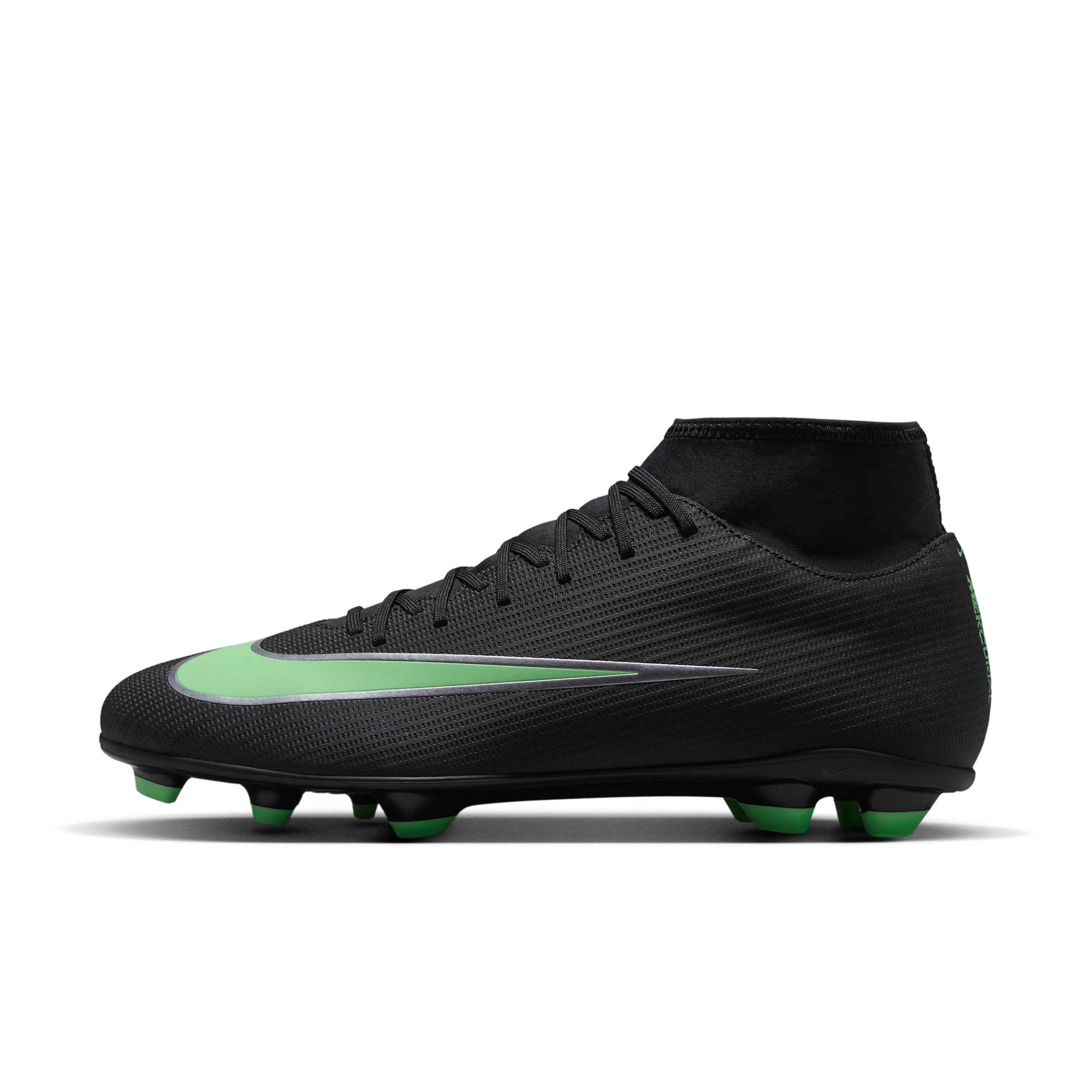 Korki piłkarskie z wysoką cholewką na różne typy nawierzchni Nike Mercurial Superfly 11 Club - Czerń