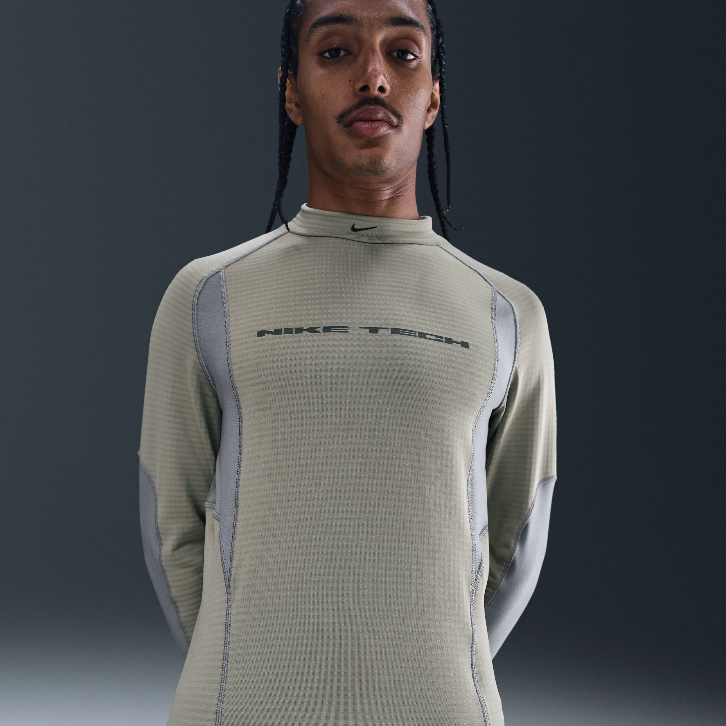 Thumbnail - Nike Tech Funktionsunterwäsche-Longsleeve (Herren) - Grün