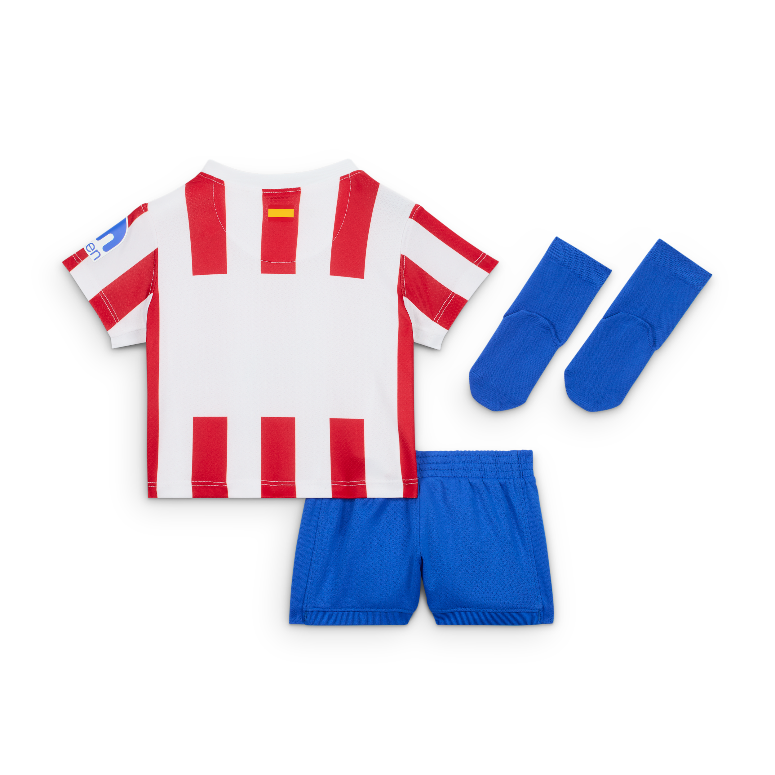 Thumbnail - Atlético Madrid 2025/26 Stadium Home dreiteiliges Nike Replika-Fußballtrikot-Set (Babys und Kleinkinder) - Rot