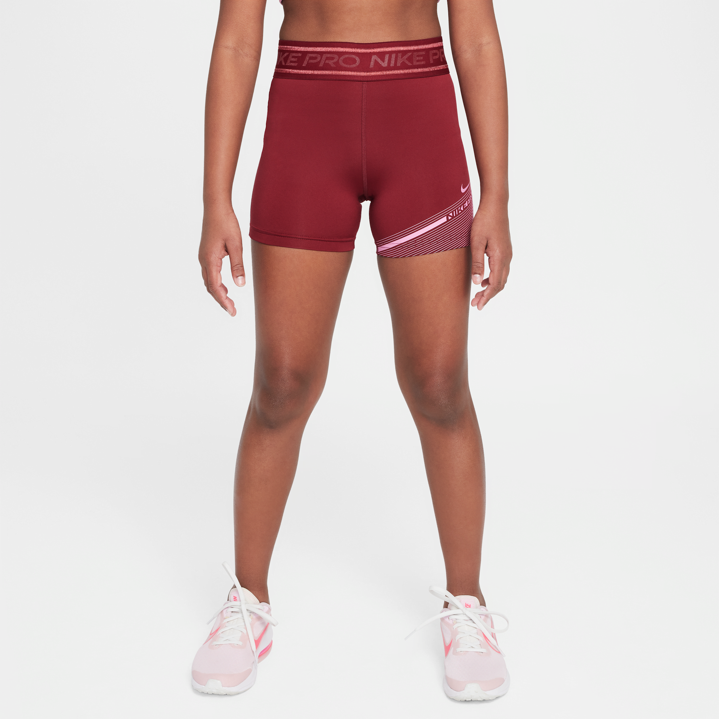 Short Dri-FIT Nike Pro 8 cm pour fille - Rouge