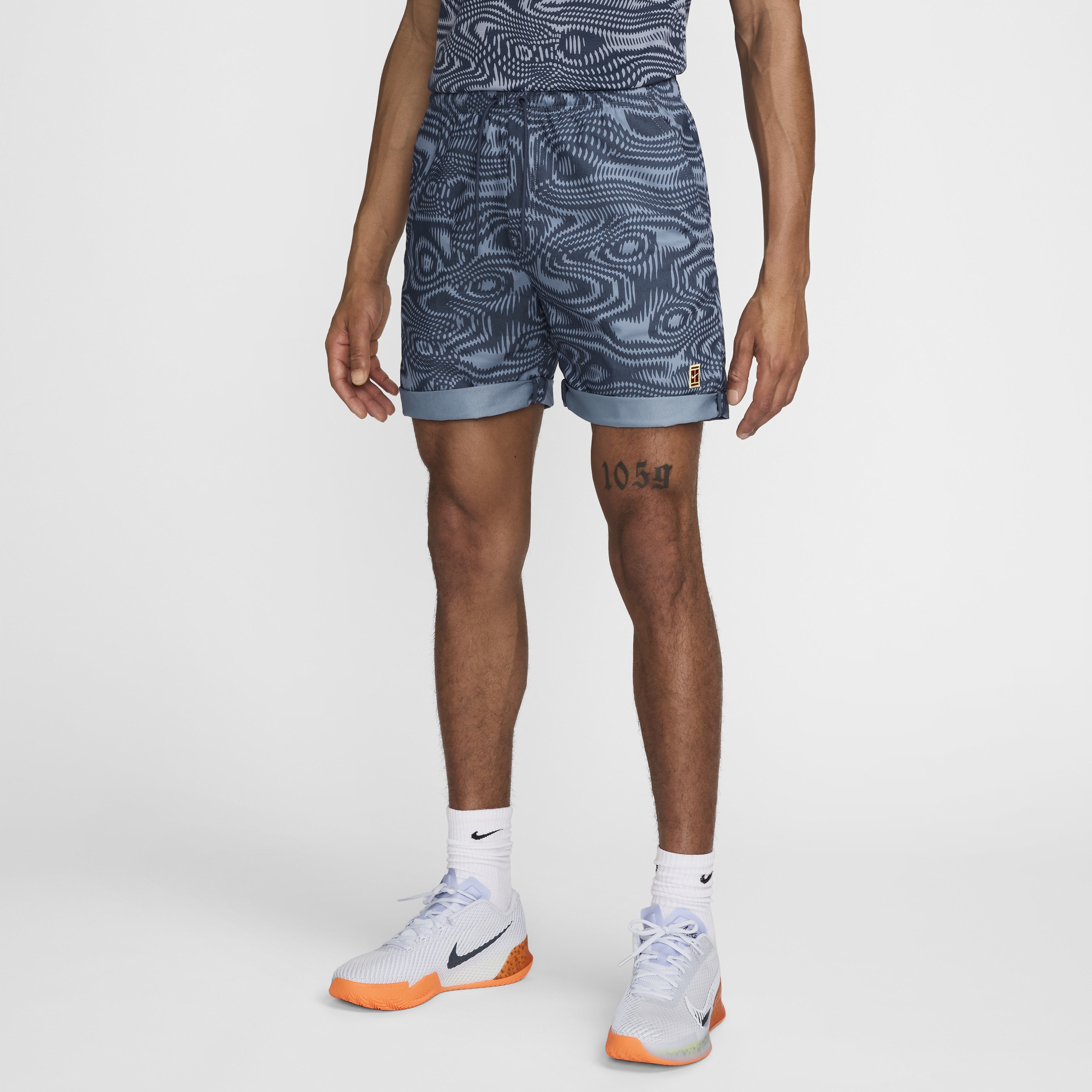 Nike Court Heritage Dri-FIT tennisshorts voor heren (15 cm) Blauw