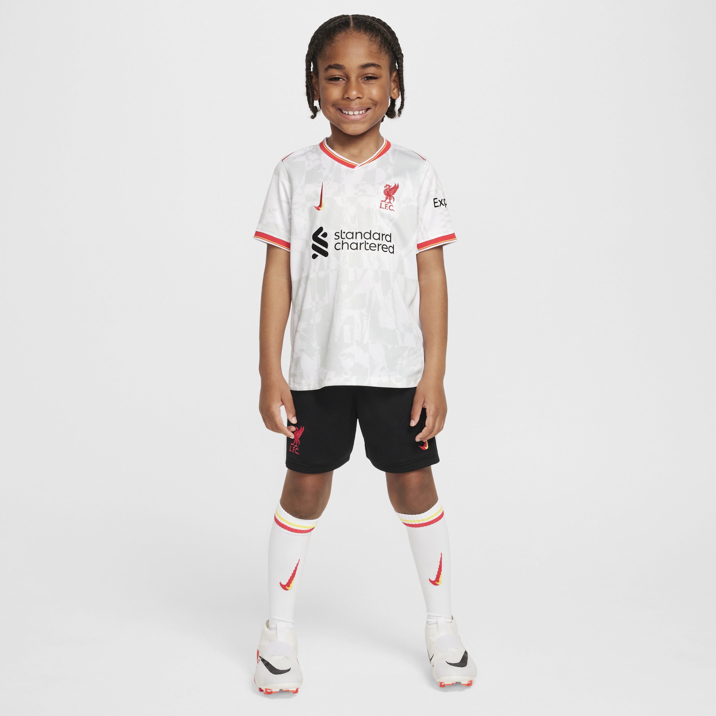 Ensemble trois pièces replica Nike Football Liverpool FC 2024/25 Stadium 3e tenue pour enfant - Blan