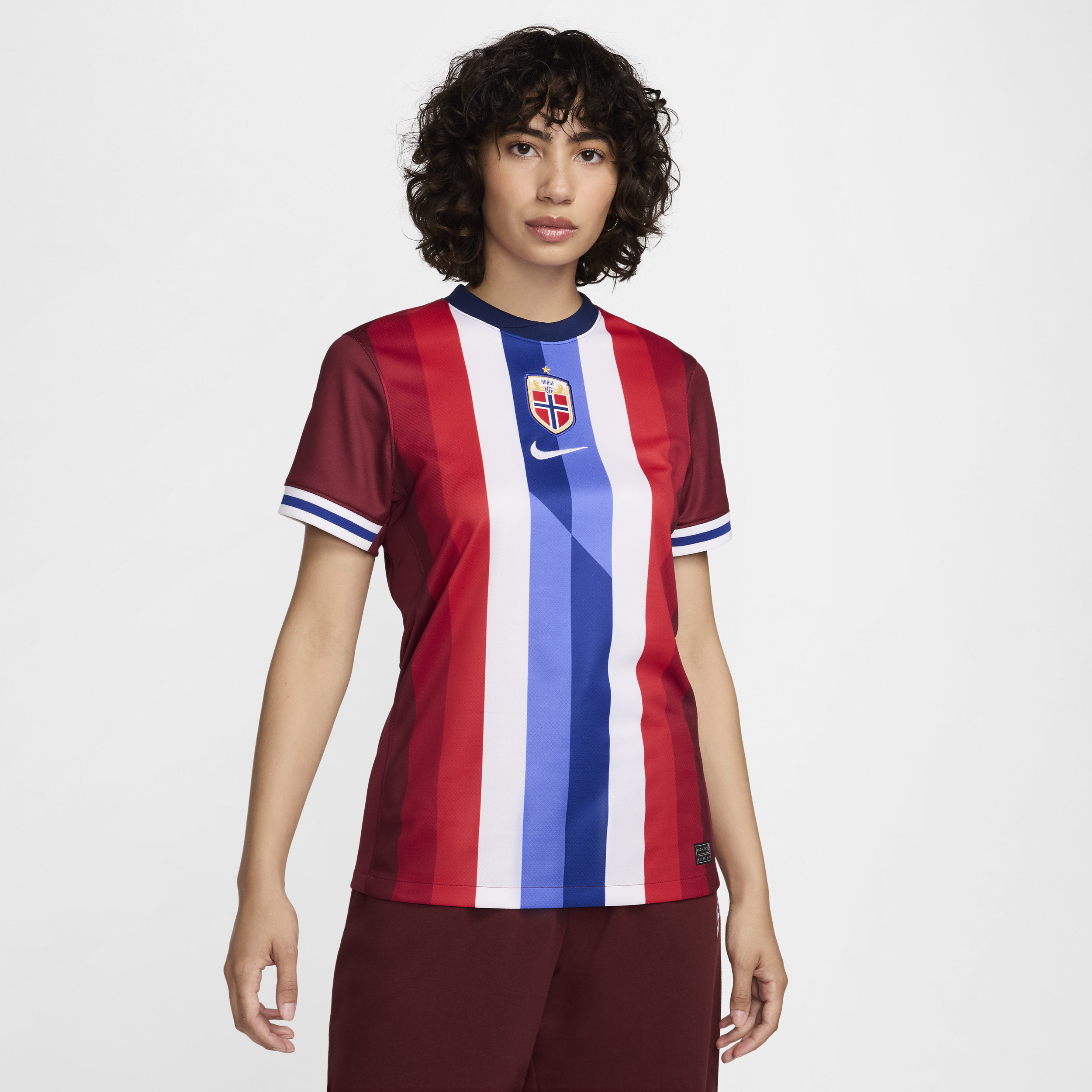 Nike Noorwegen (vrouwenelftal) 2024 25 Stadium Thuis Dri-FIT Replica voetbalshirt voor dames Rood
