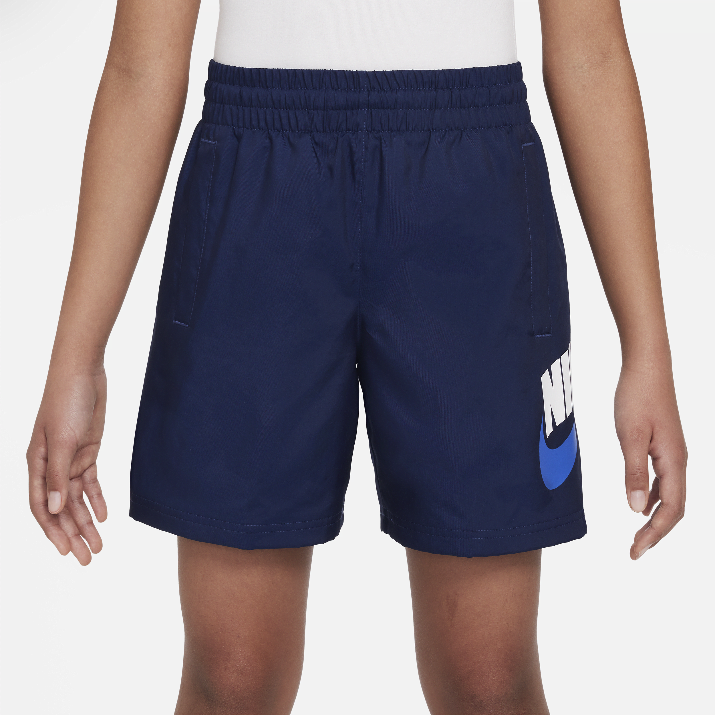 Nike Sportswear geweven kindershorts Blauw