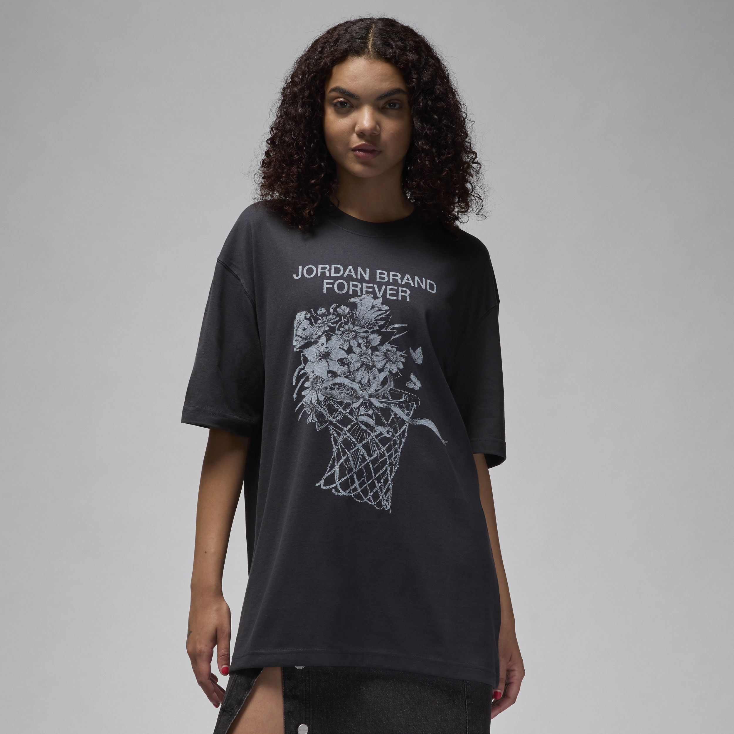 T-shirt à motif oversize Jordan pour femme - Noir