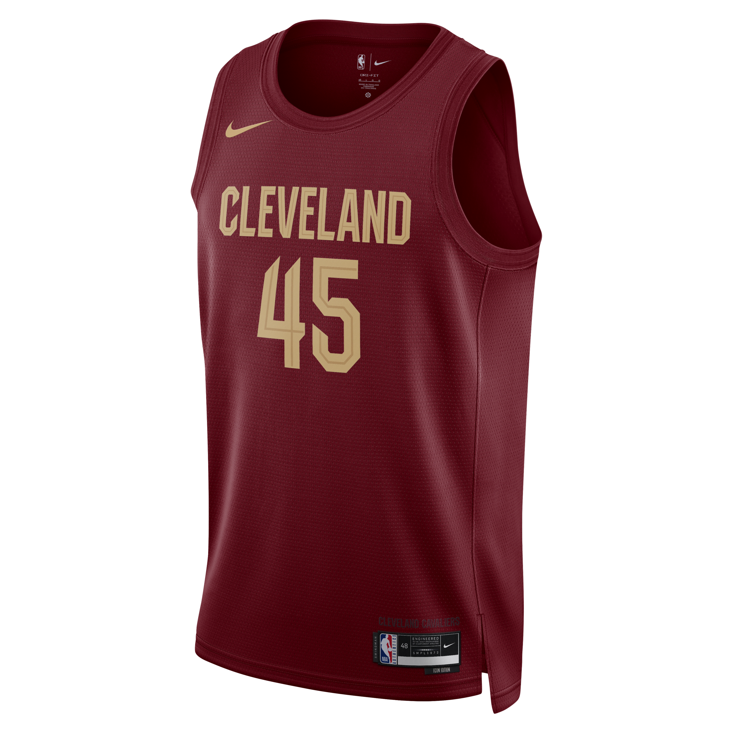 Cleveland Cavaliers Icon Edition 2022/23 Men's Nike Dri-FIT NBA Swingman Jersey - Red - Recycled Polyester - 50% Recycled Polyester