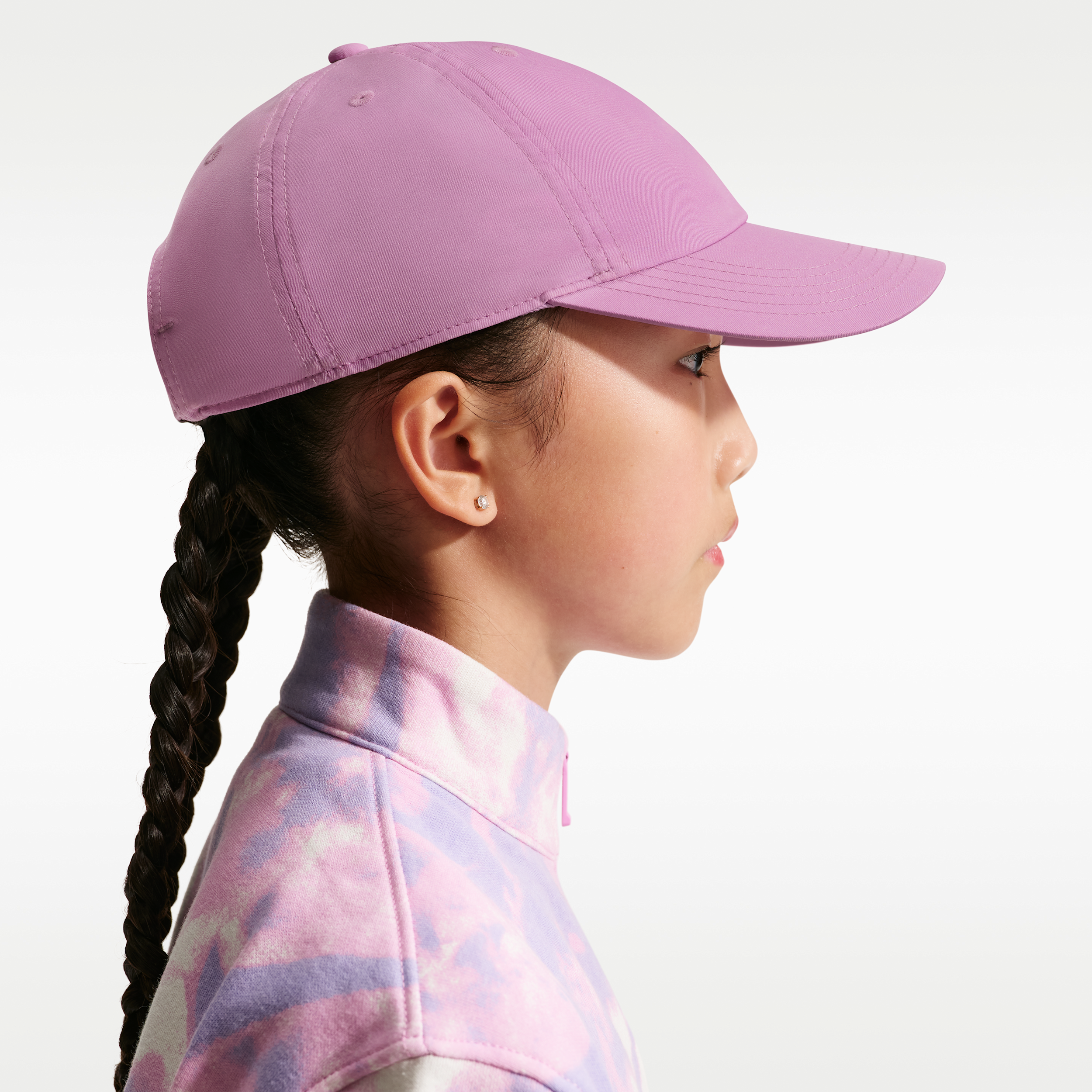 Thumbnail - Nike Dri-FIT Club unstrukturierte Metall-Swoosh-Cap für Kinder - Lila