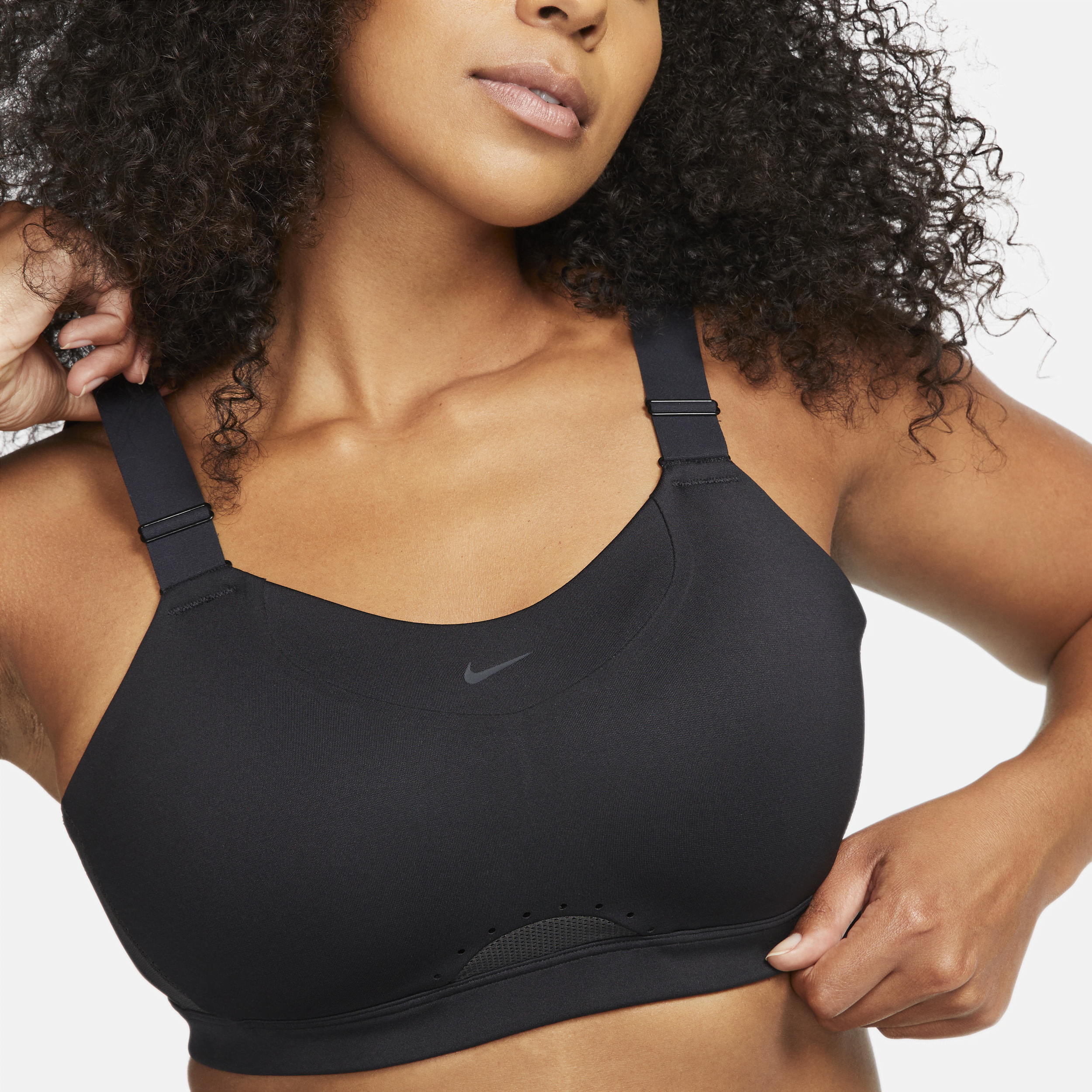 Brassière de sport rembourrée ajustable à maintien supérieur Nike Alpha pour femme - Noir