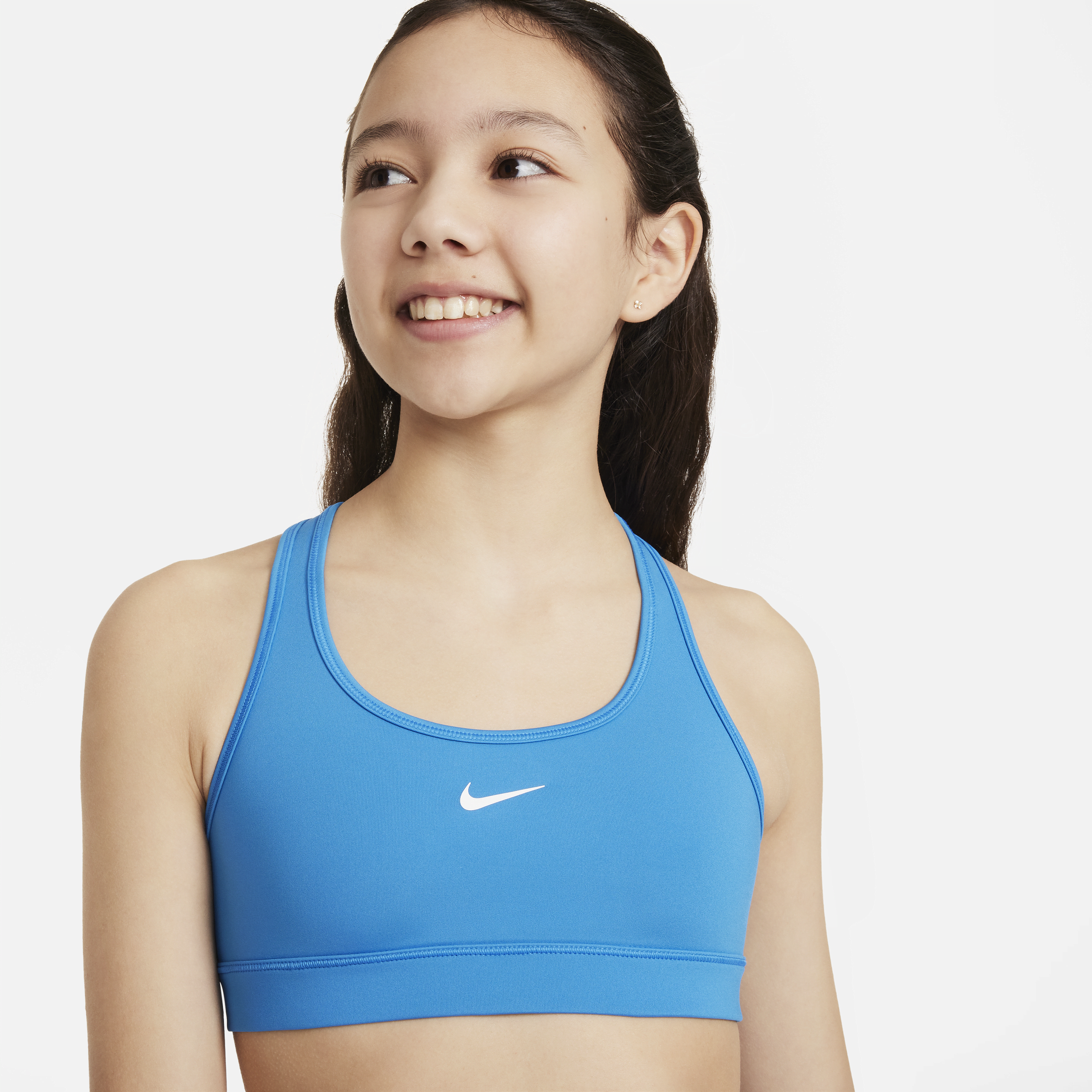 Nike Swoosh Sport-bh voor meisjes Blauw