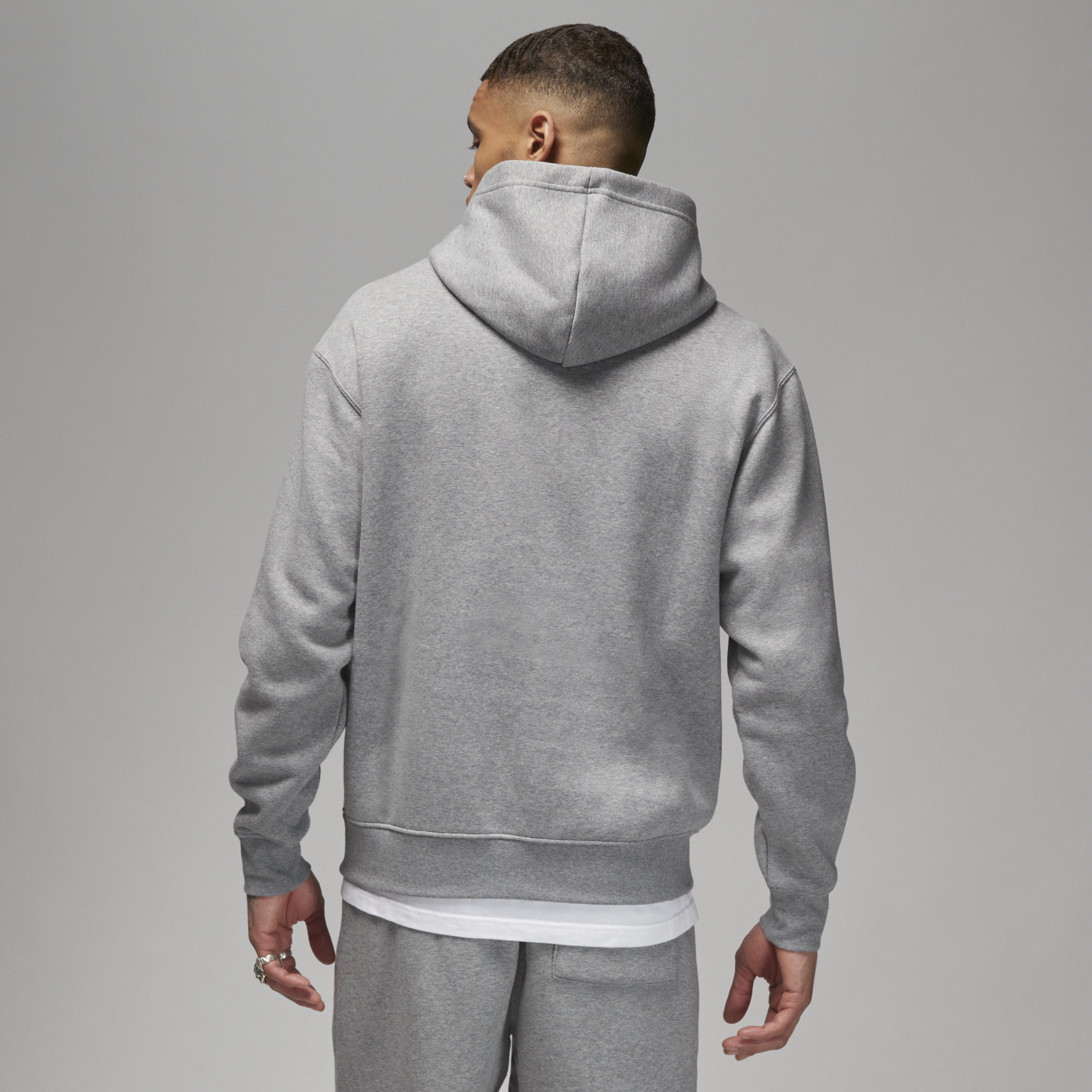 Sweat à capuche imprimé Jordan Brooklyn Fleece pour homme - Gris