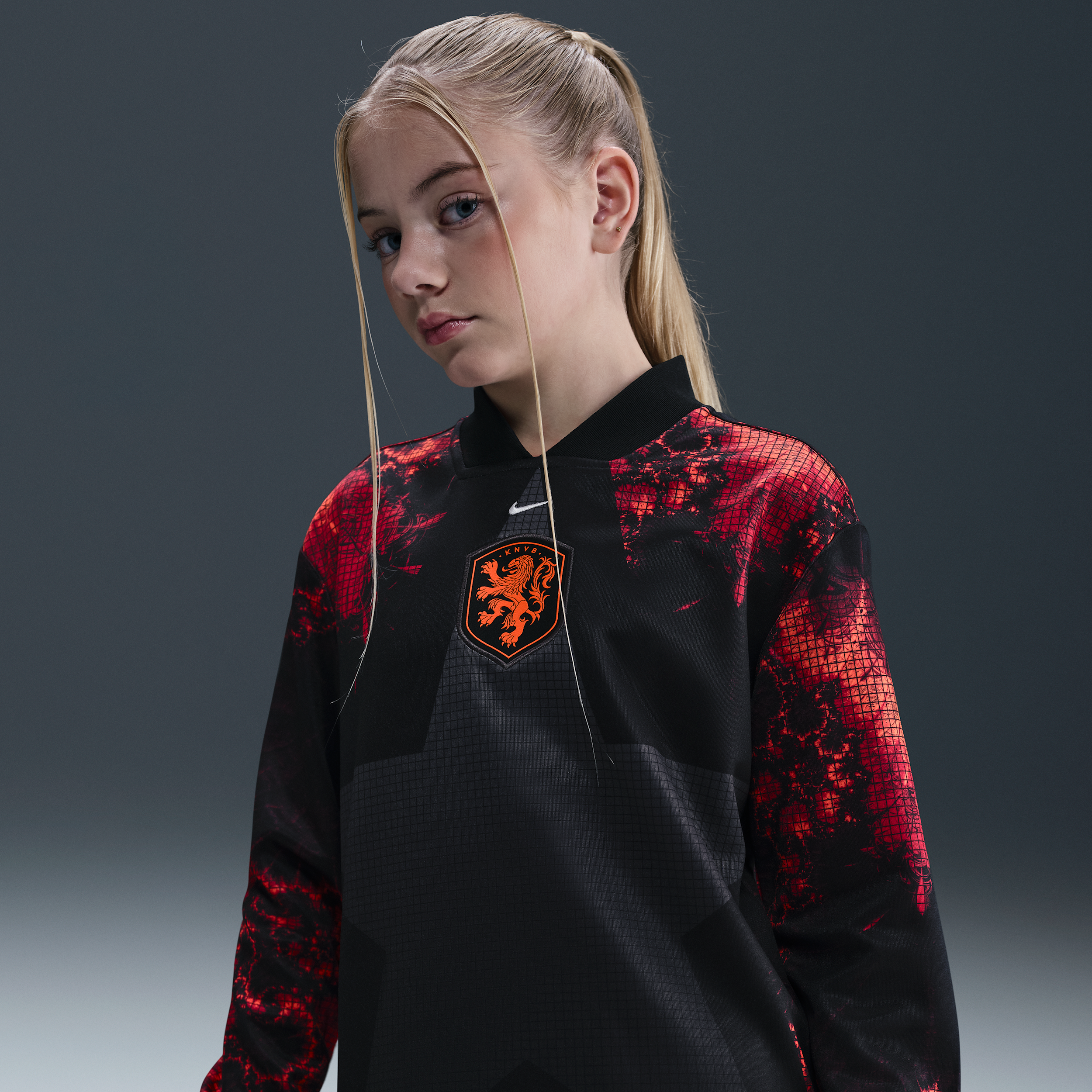 Holland Goalkeeper Nike Dri-FIT-fodboldtrøje til større børn - sort
