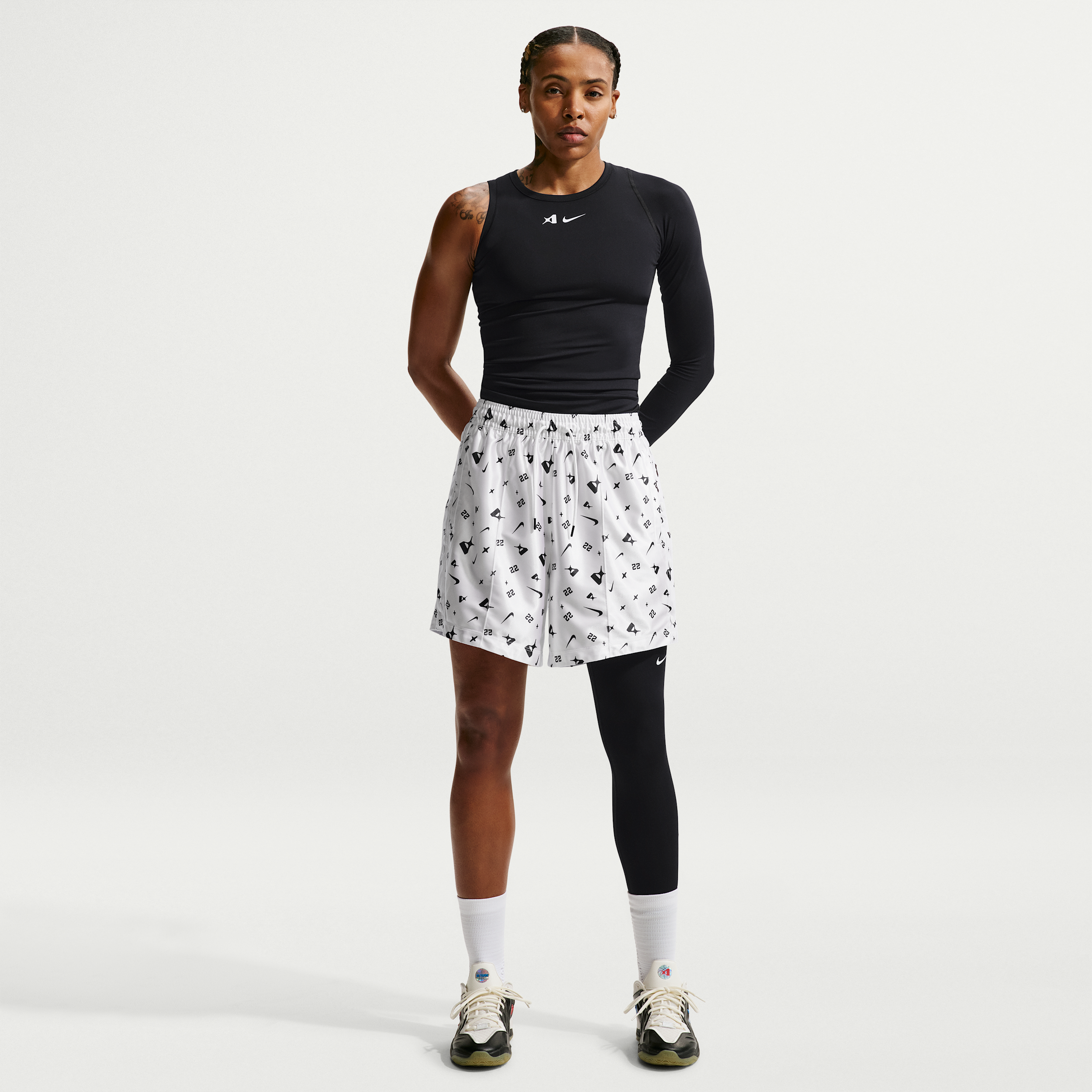 Shorts da basket Nike Dri-FIT A'ja A'ja Wilson – Donna - Bianco