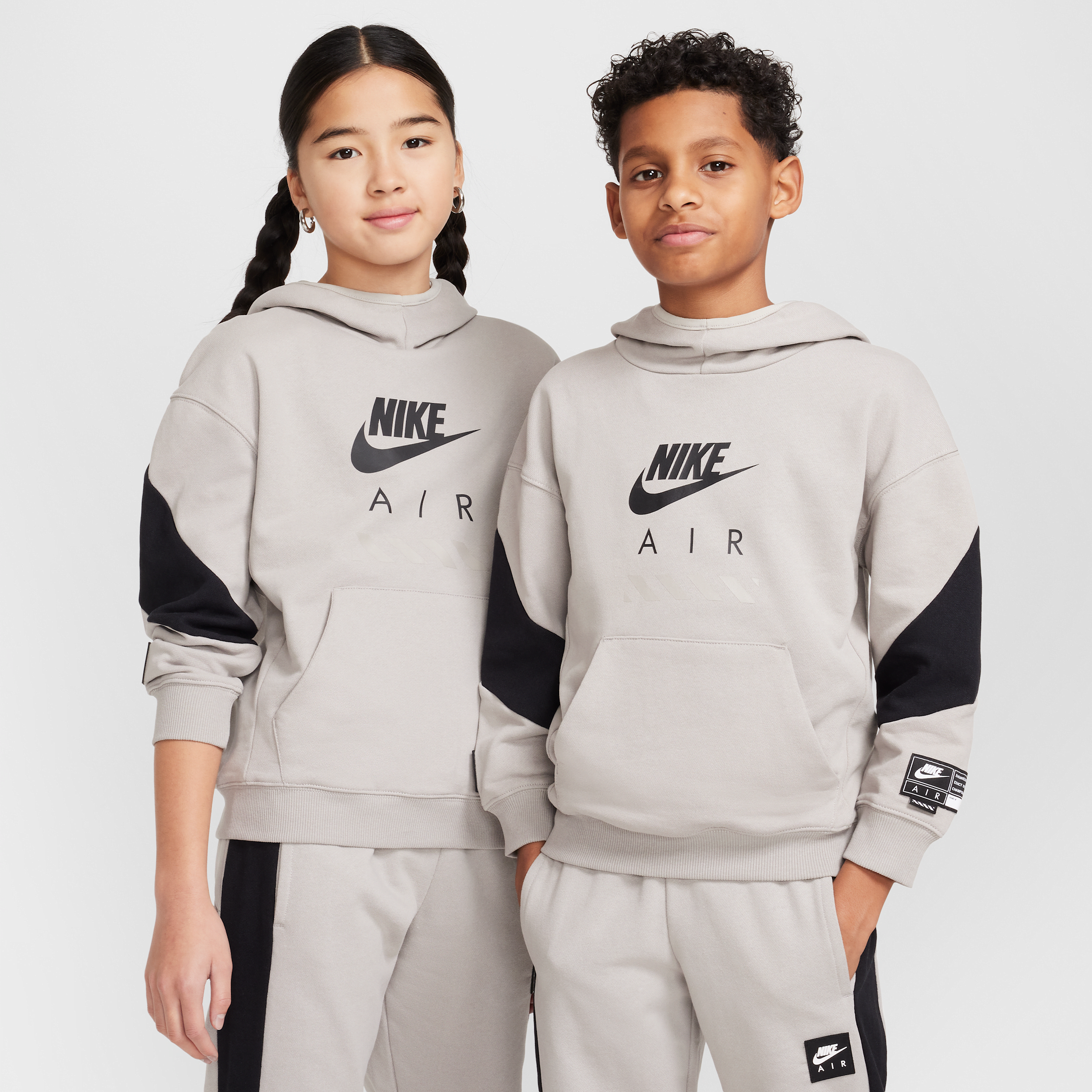 Sweat à capuche en tissu Fleece Nike Air pour ado - Gris