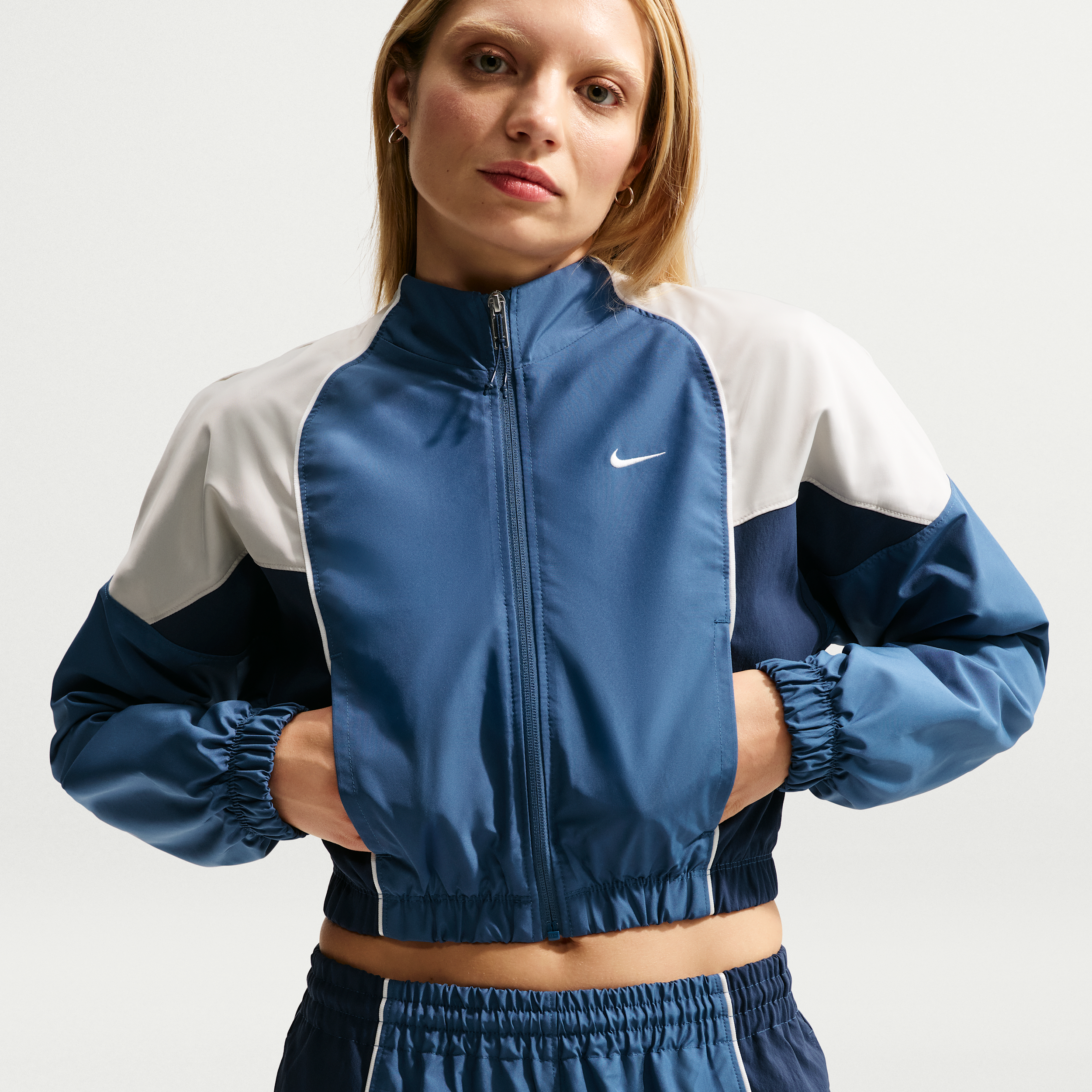 Track jacket a taglio corto Nike – Donna - Blu