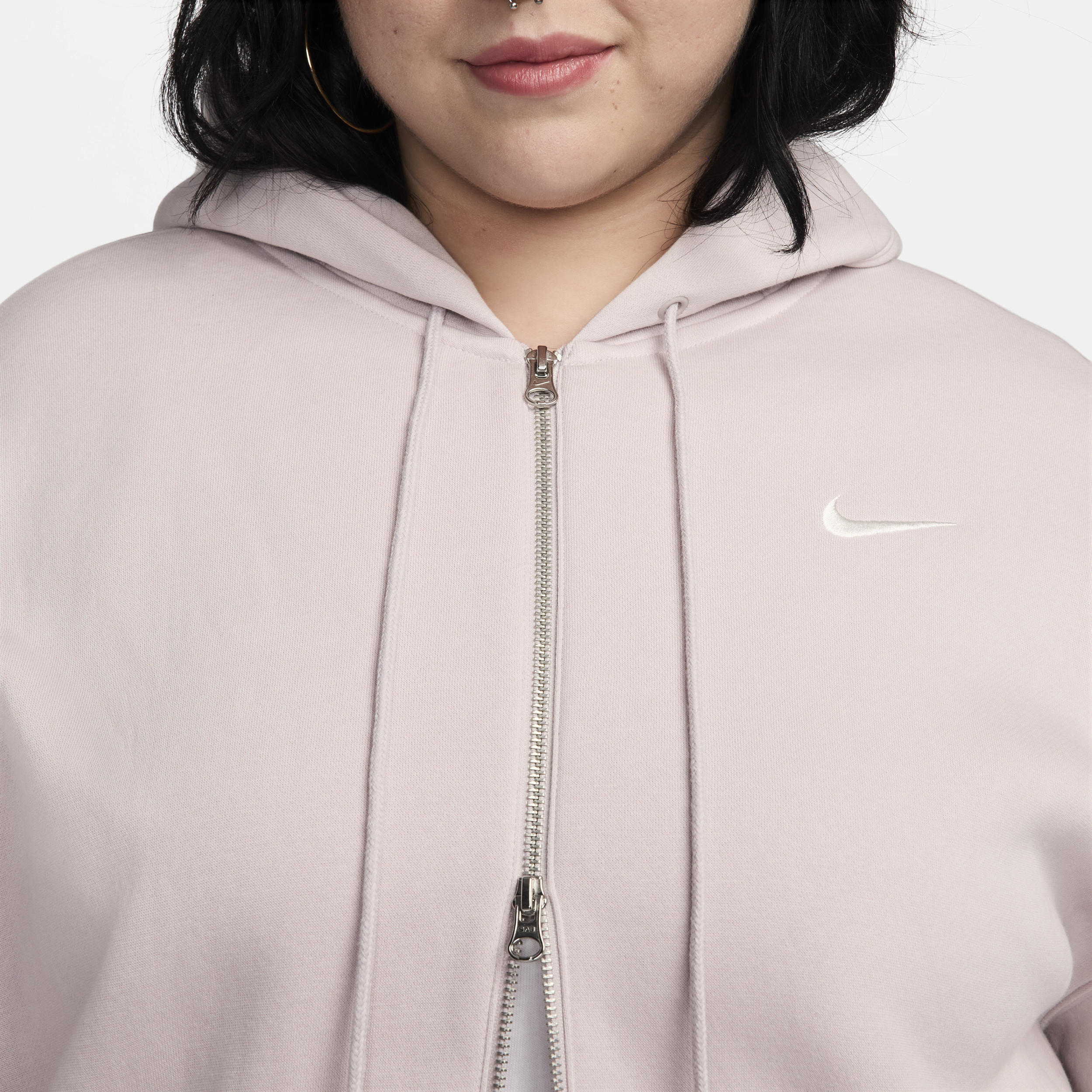 Nike Sportswear Phoenix Fleece Oversized hoodie met rits voor dames (Plus Size) Paars