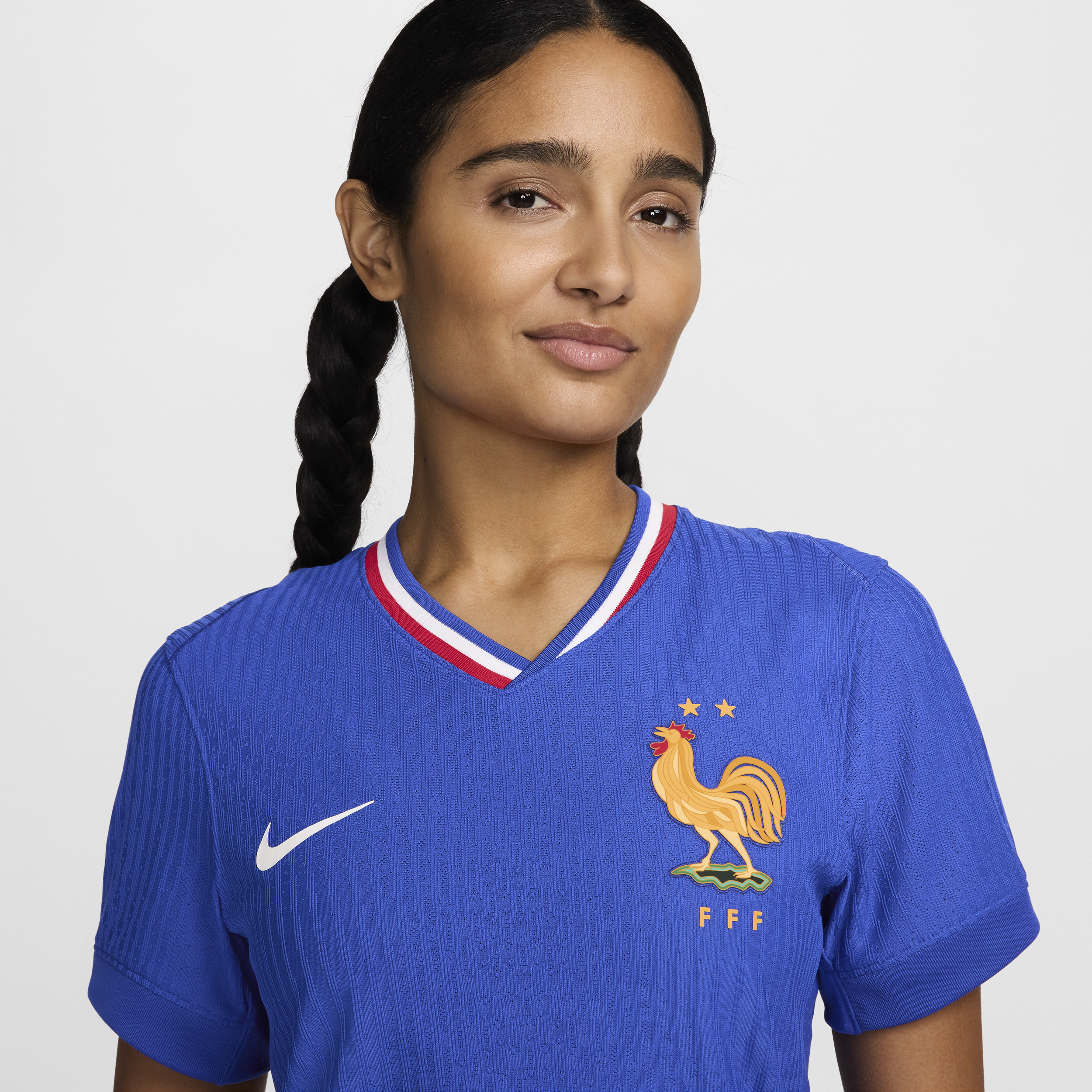 Nike FFF (herenelftal) 2024 25 Match Thuis Dri-FIT ADV authentiek voetbalshirt voor dames Blauw