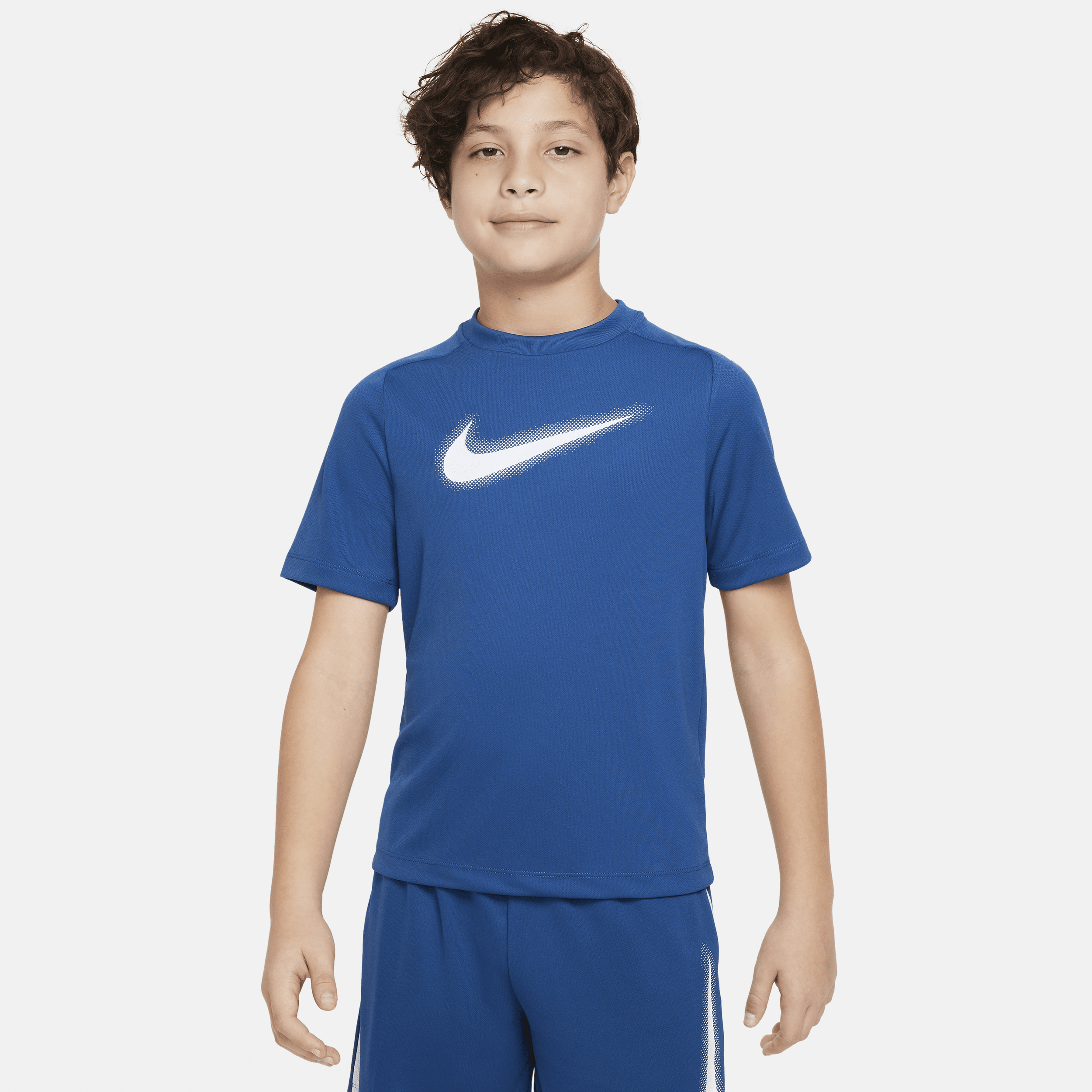 Nike Multi Dri-FIT trainingstop met graphic voor jongens Blauw