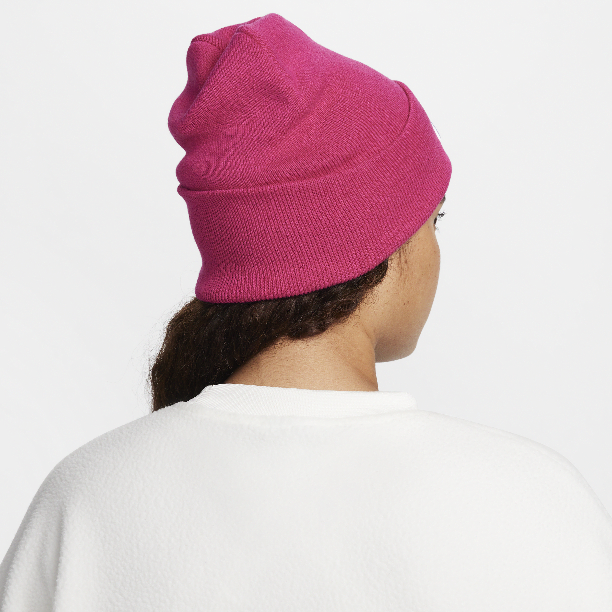 Nike Peak Futura beanie met hoge omslag Roze
