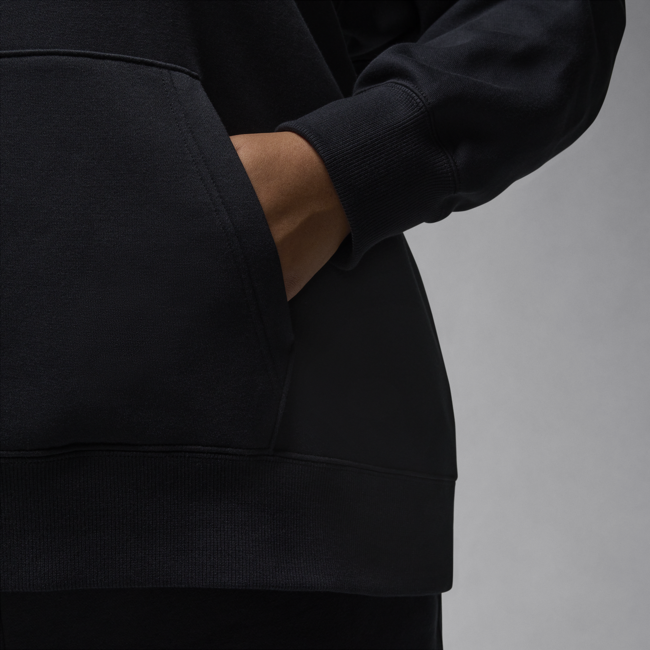 Jordan Brooklyn Fleece pullover hoodie voor dames (Plus Size) Zwart