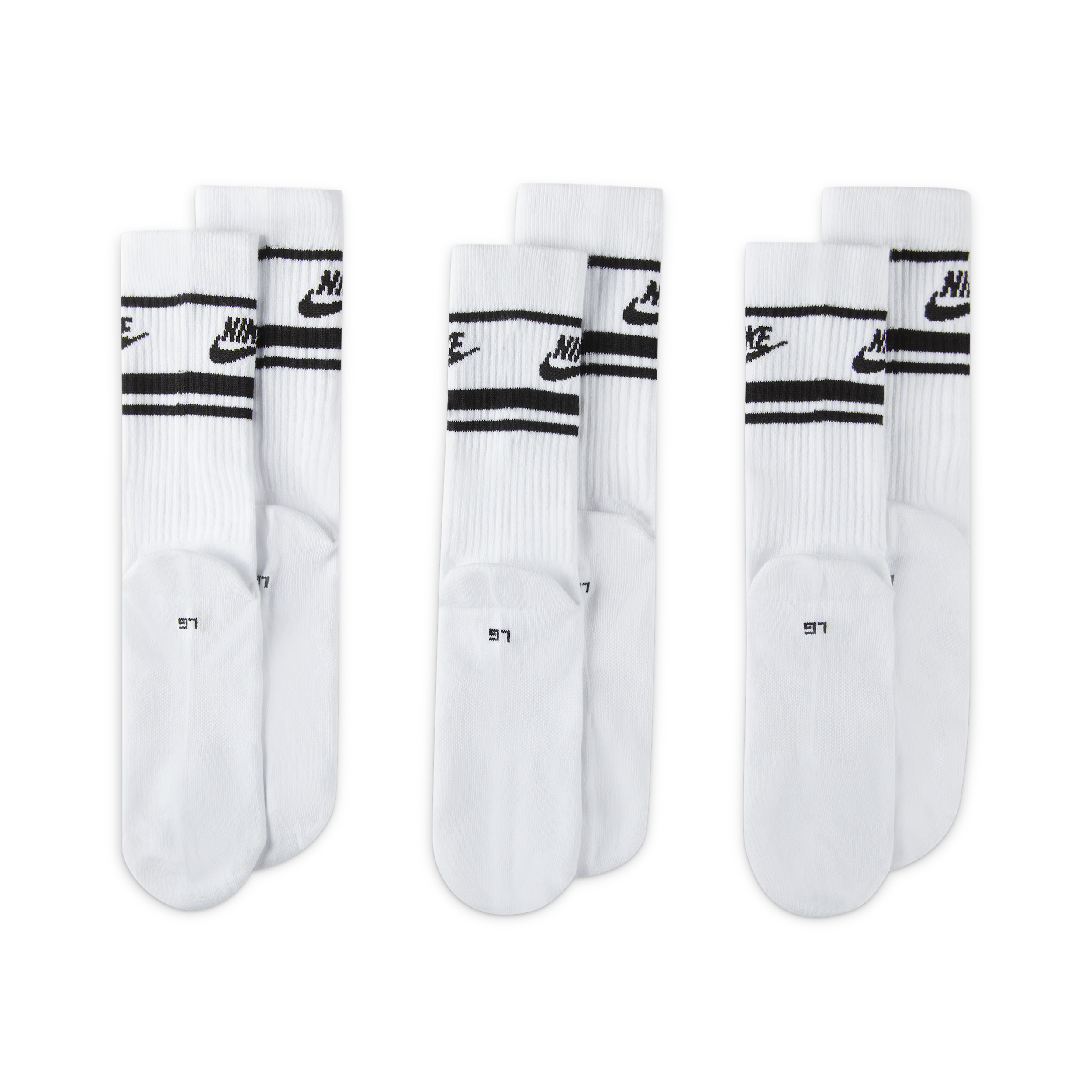 Thumbnail - Nike Dri-FIT Everyday Essential Crew-Socken (3 Paar) - Weiß