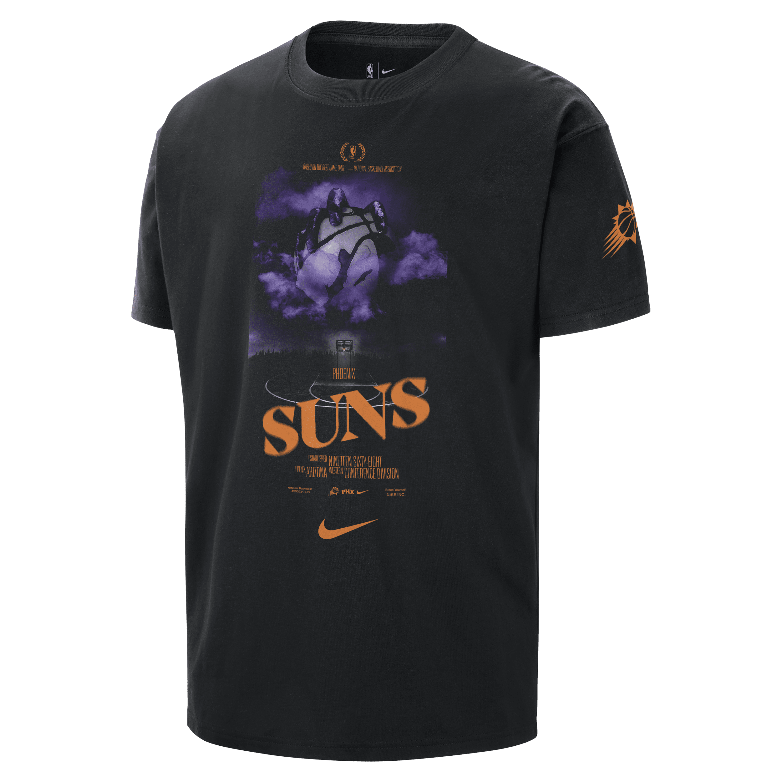 T-shirt Nike NBA Phoenix Suns Courtside pour homme - Noir