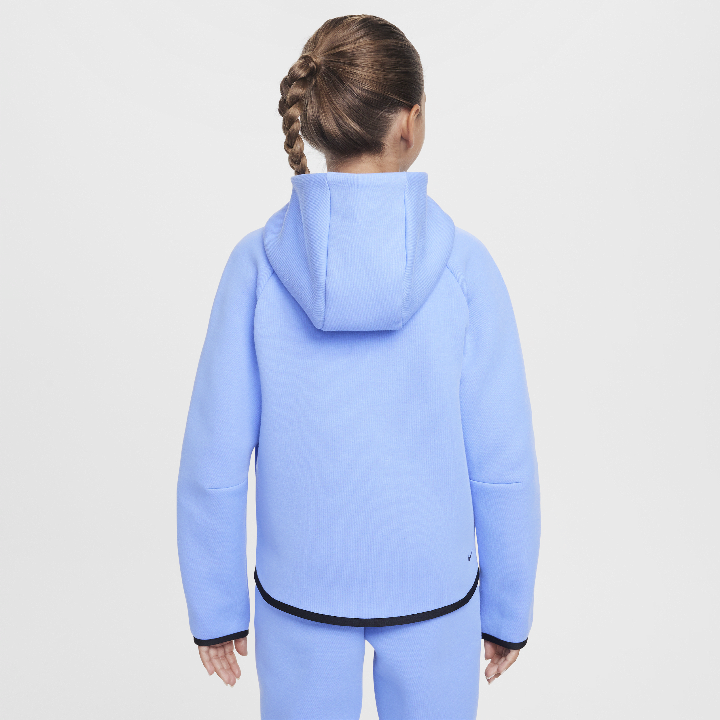 Sweat à capuche et zip Nike Sportswear Tech Fleece pour ado (fille) - Bleu