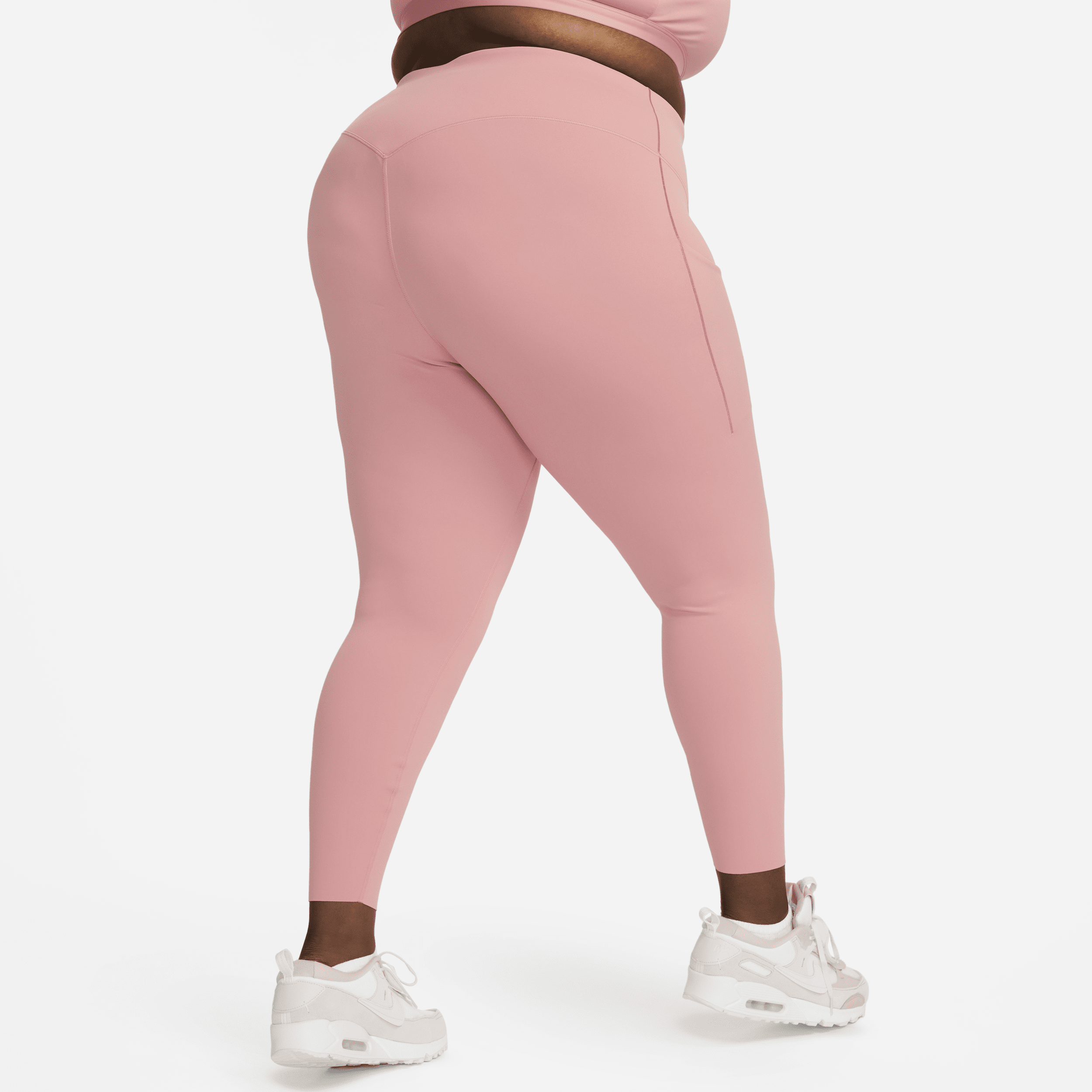 Legging 7/8 taille haute à maintien normal avec poches Nike Universa pour femme - Rose