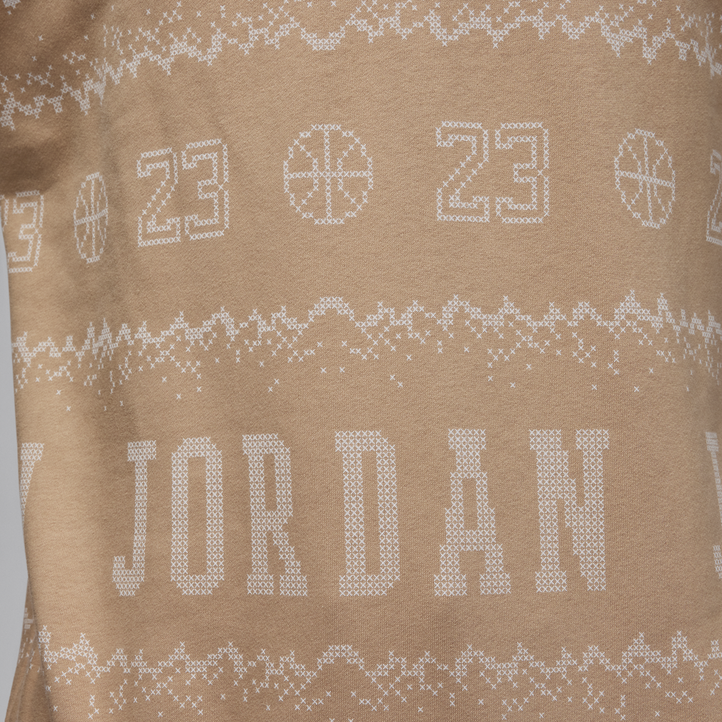 Jordan Essentials Holiday fleeceshirt met ronde hals Bruin
