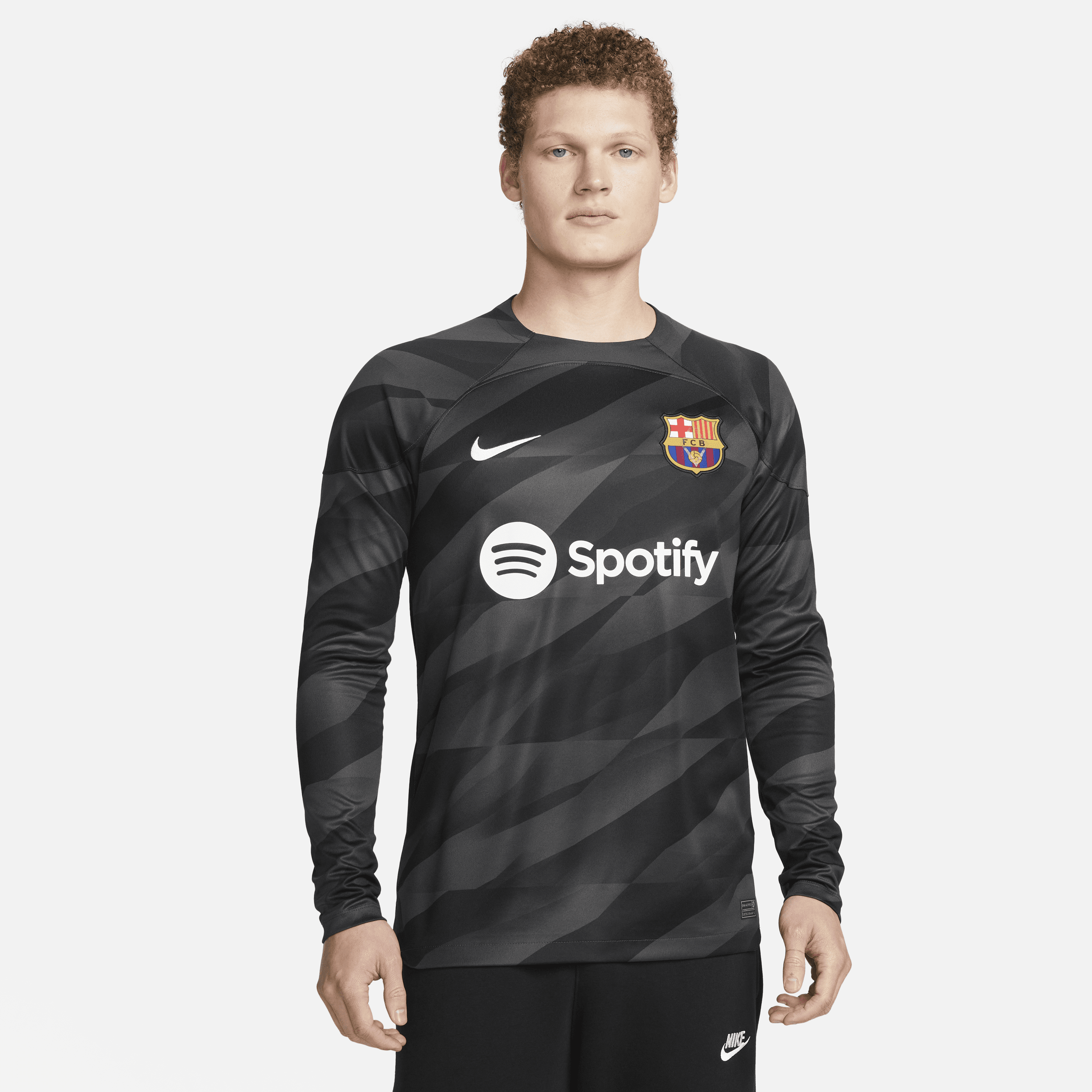 Nike FC Barcelona 2023 24 Stadium Goalkeeper Dri-FIT voetbalshirt met lange mouwen voor heren Grijs