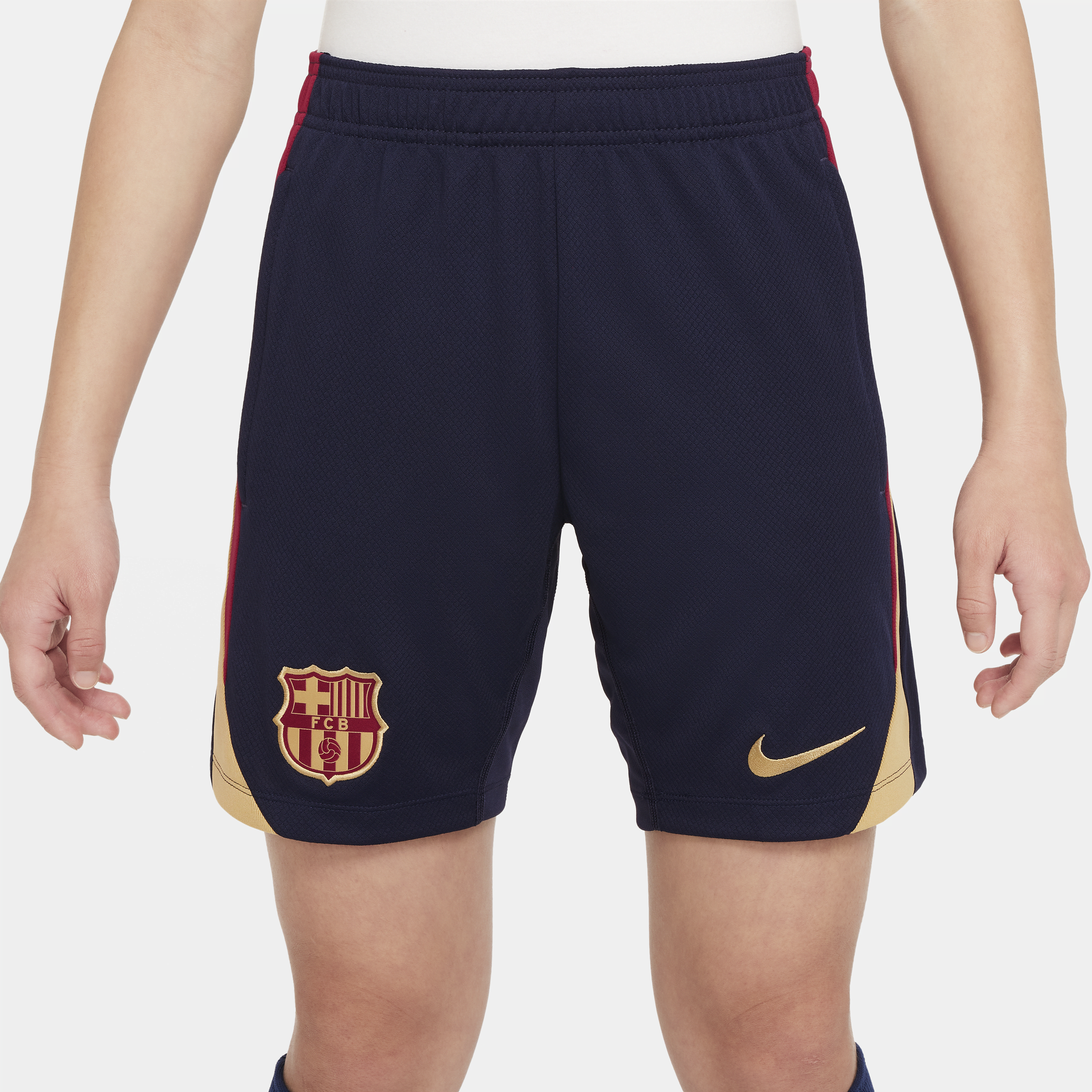 Nike FC Barcelona Strike Dri-FIT voetbalshorts voor kids Blauw