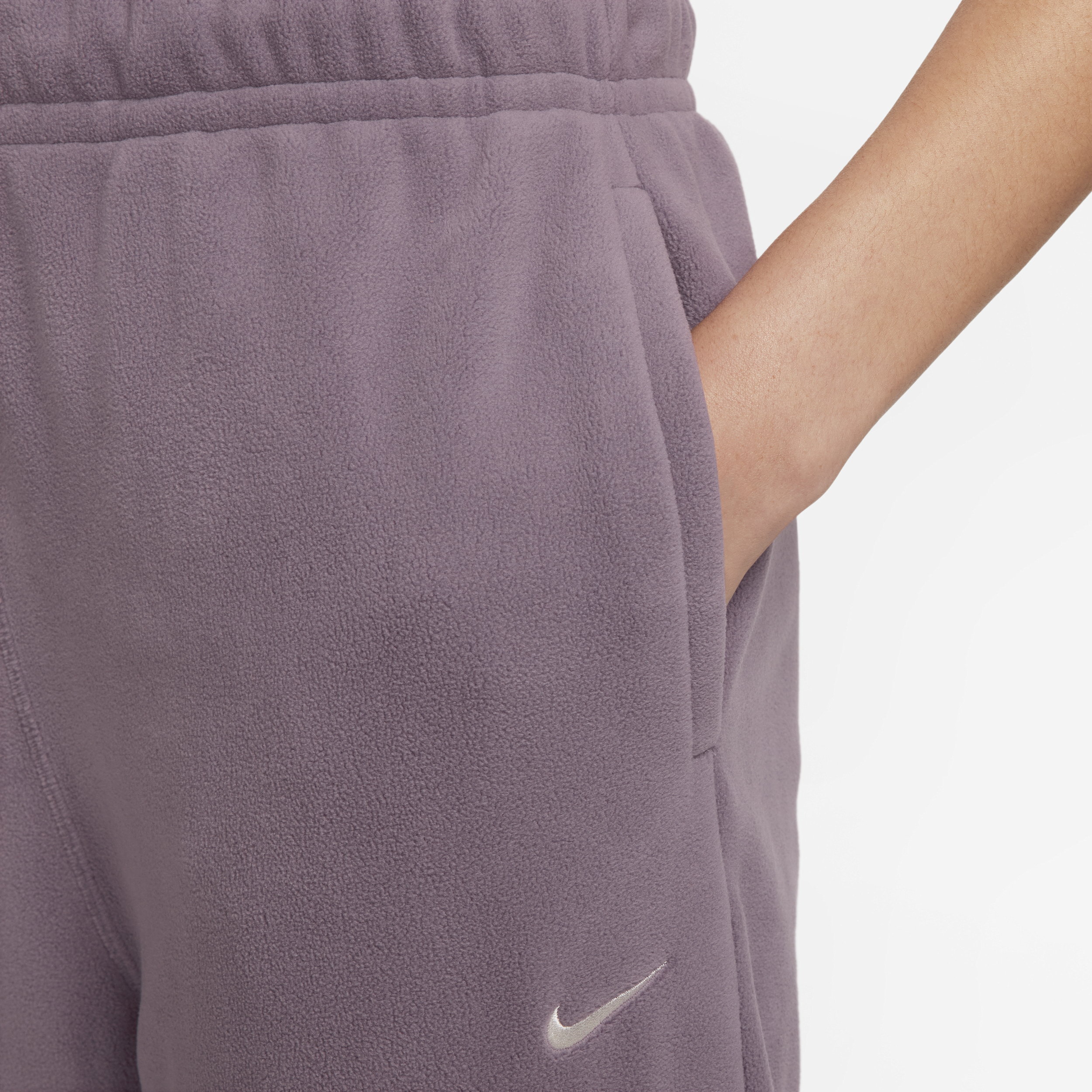 Nike Therma-FIT One ruimvallende fleecebroek voor dames Paars
