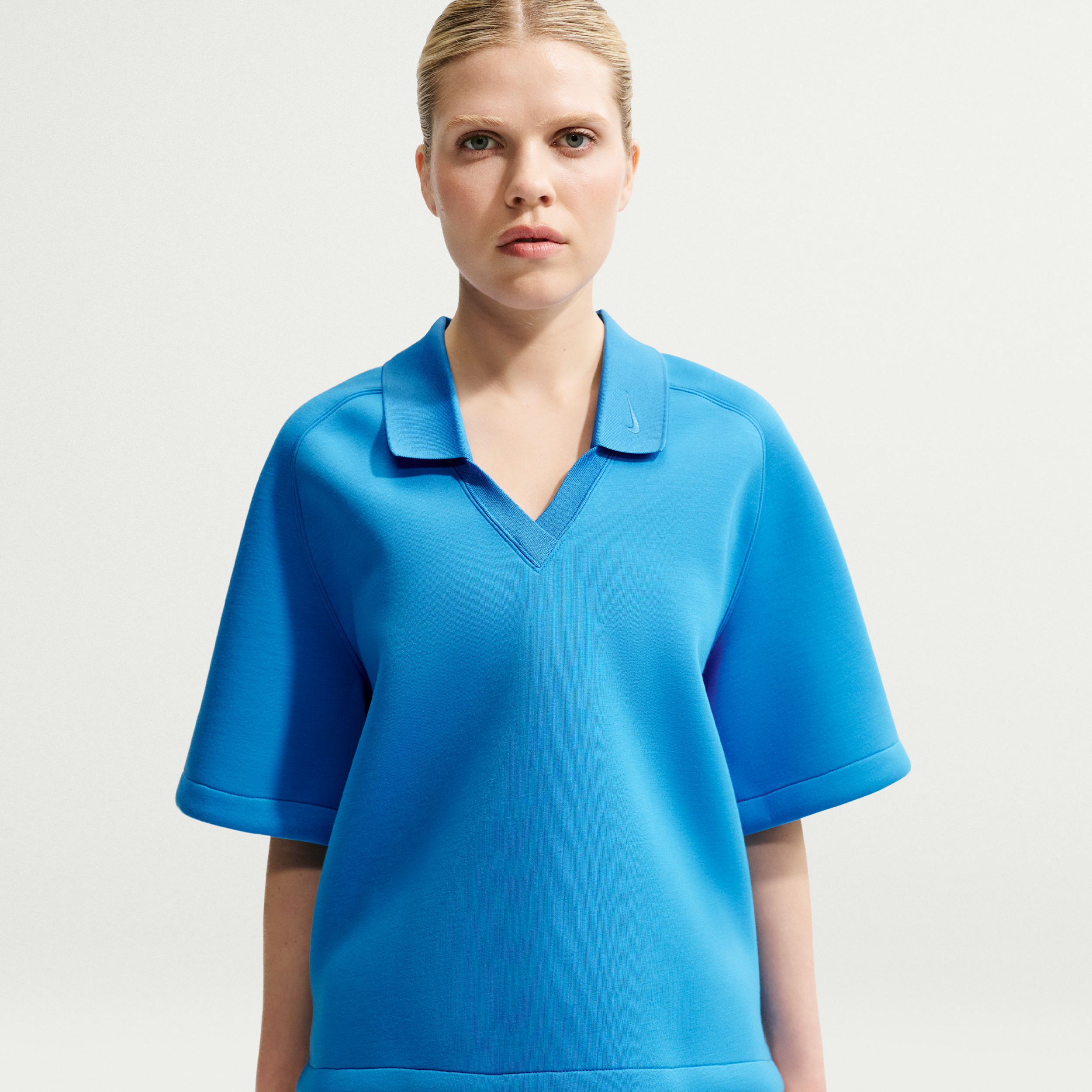 Polo loose fit Nike Pregame Fleece – Donna - Blu