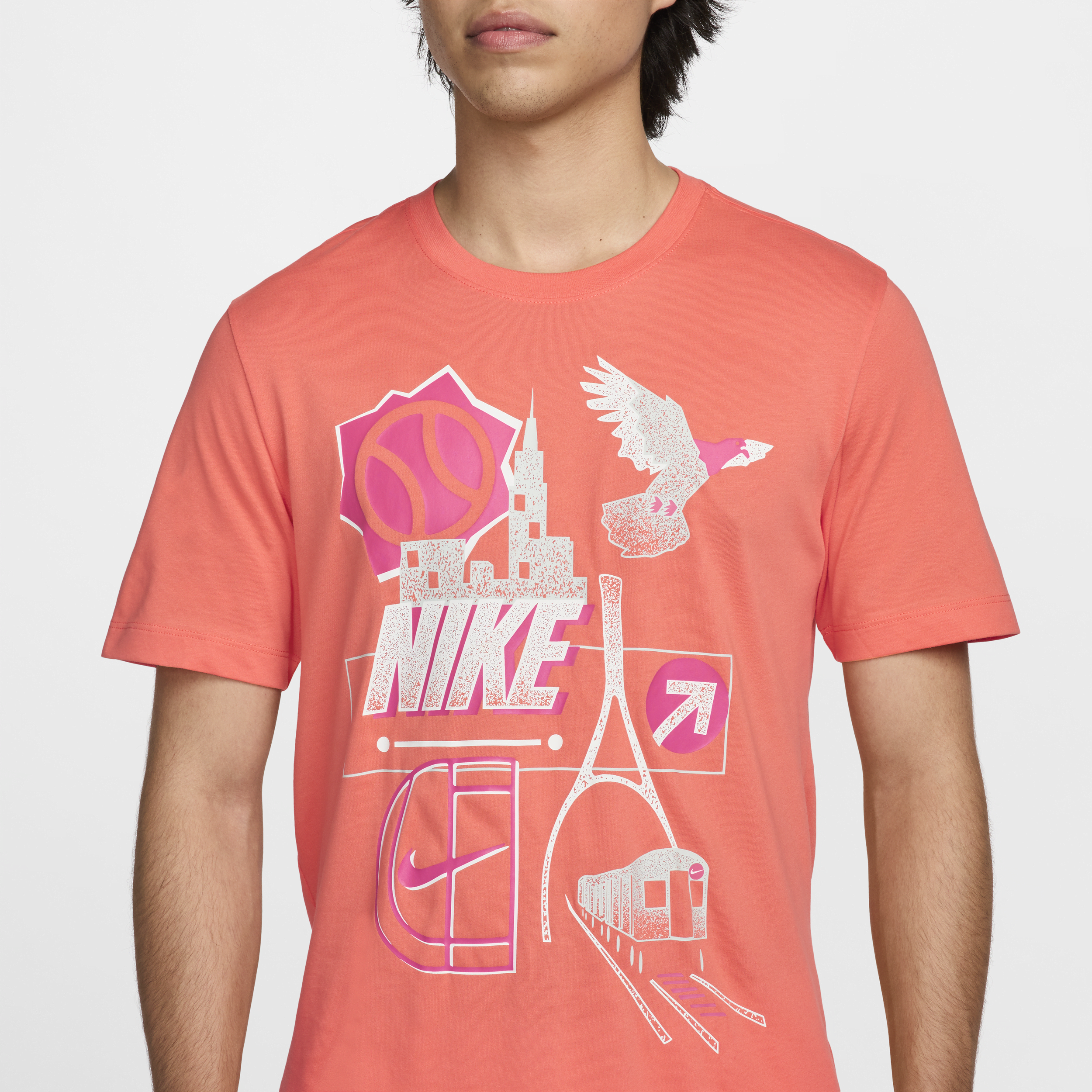 T-shirt de tennis NikeCourt Dri-FIT pour homme - Rose