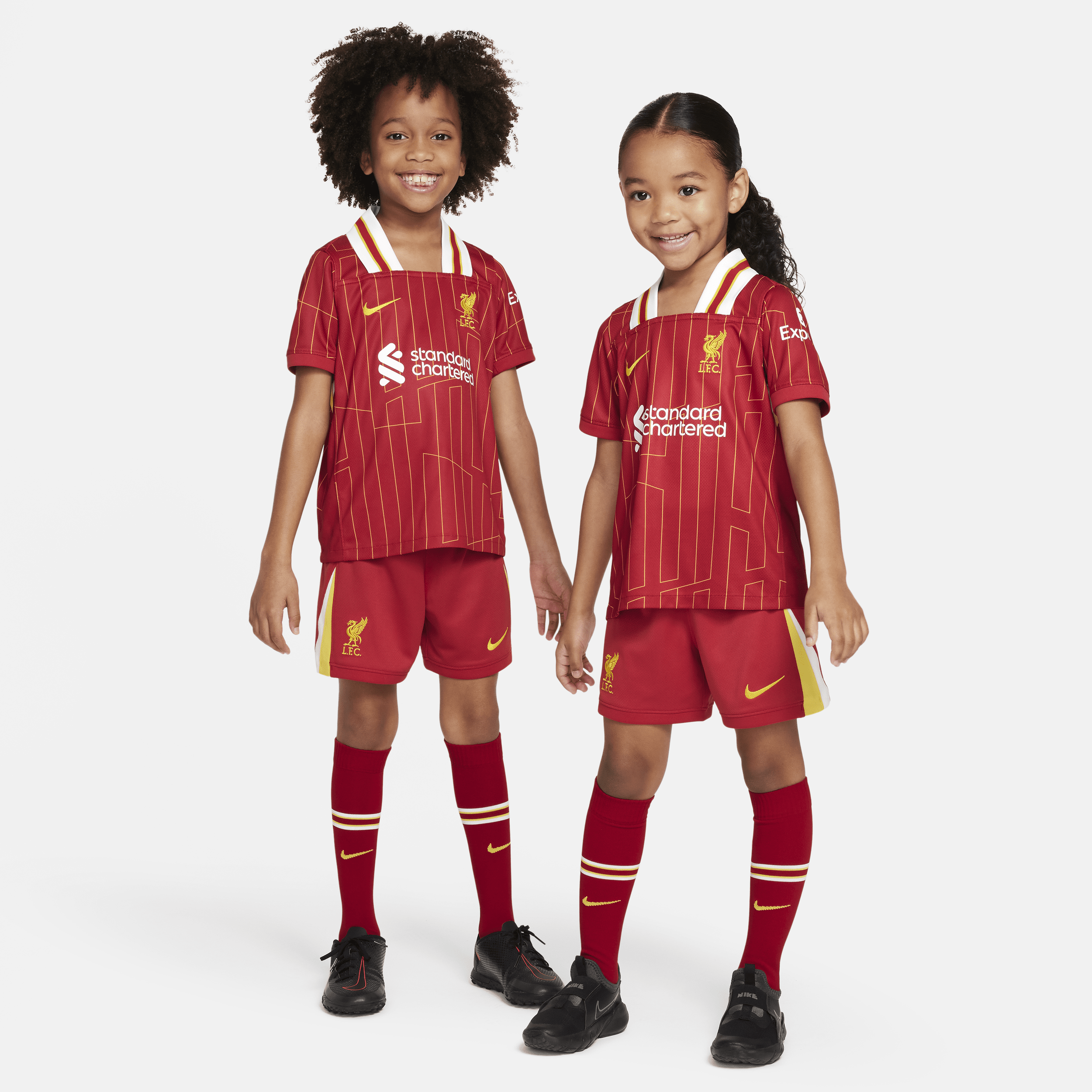 Ensemble 3 pièces replica Nike Football Liverpool FC 2024/25 Stadium Domicile pour enfant - Rouge