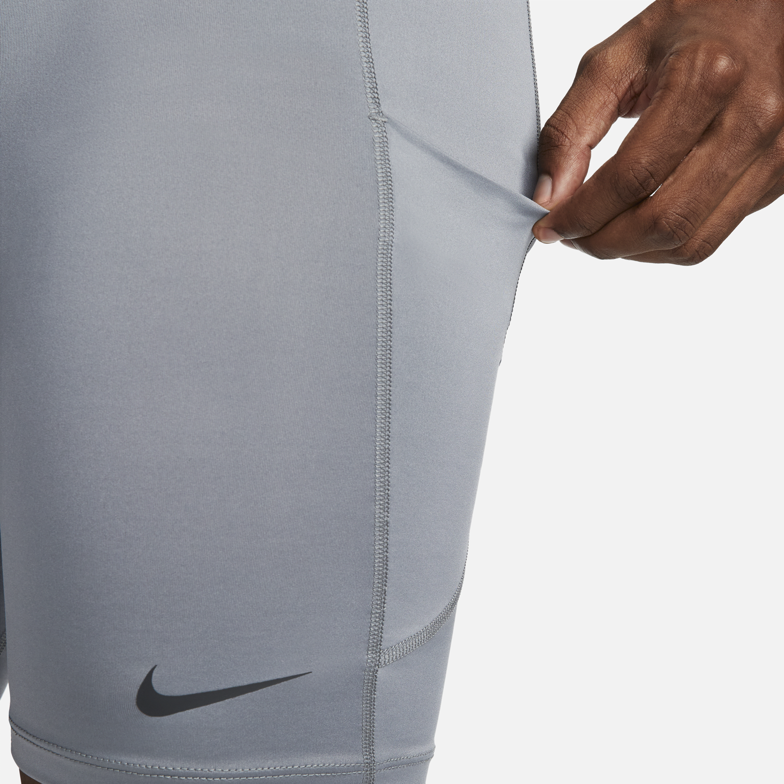 Nike Pro Dri-FIT lange fitnesshorts voor heren Grijs